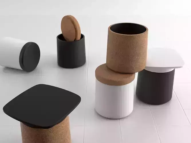 Degree cork side table 3D model