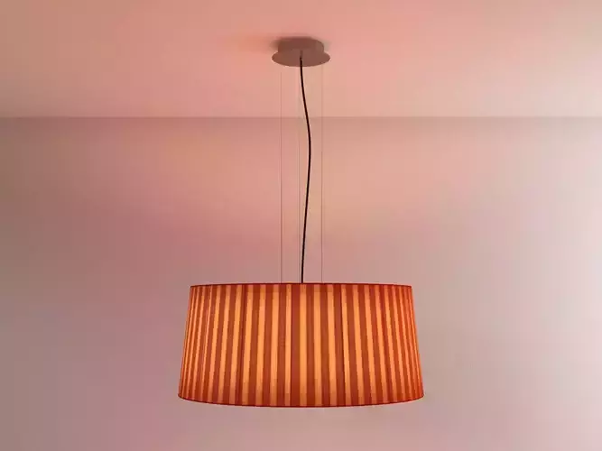 GT1000 pendant lamp with pleated shade