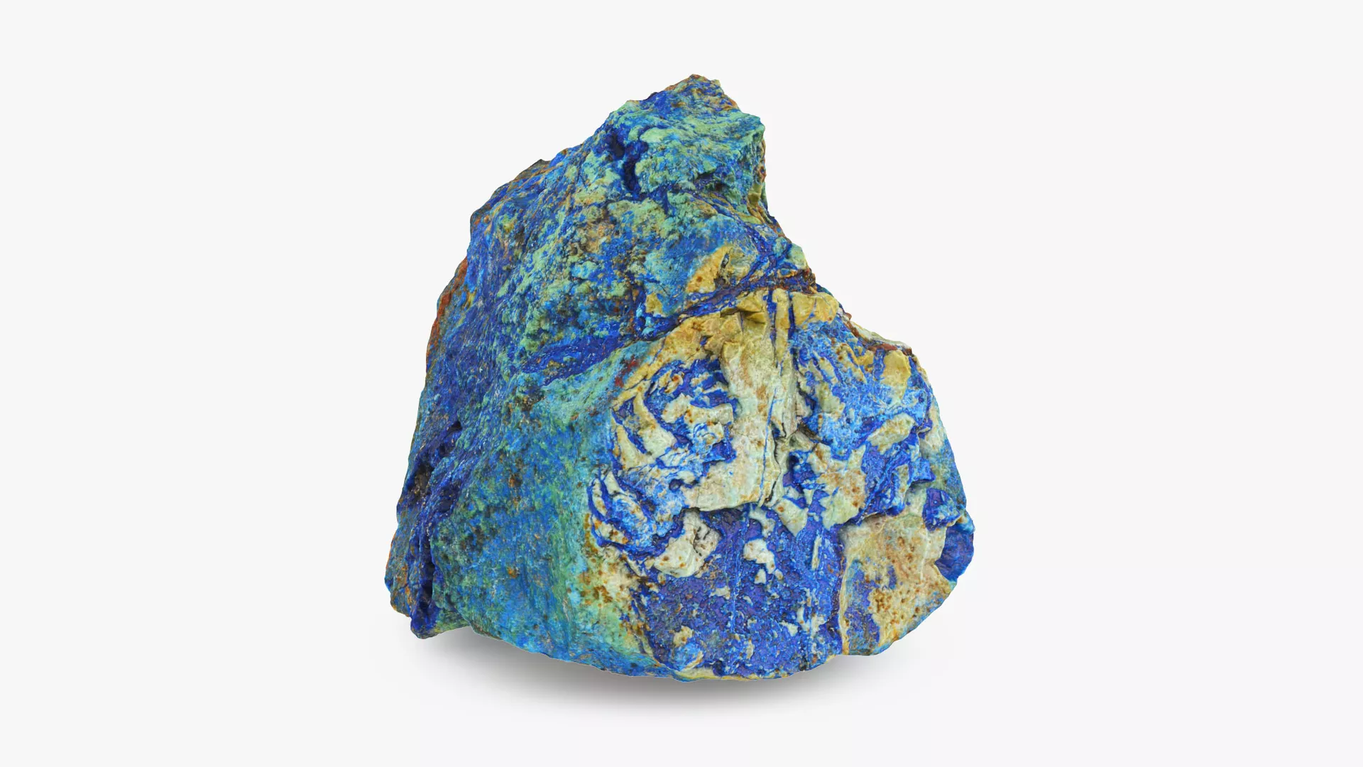 Azurite Crystal 01 Low-poly 3D model