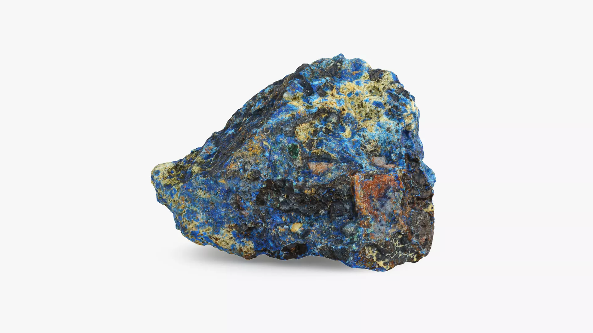 Azurite Crystal 02 Low-poly 3D model