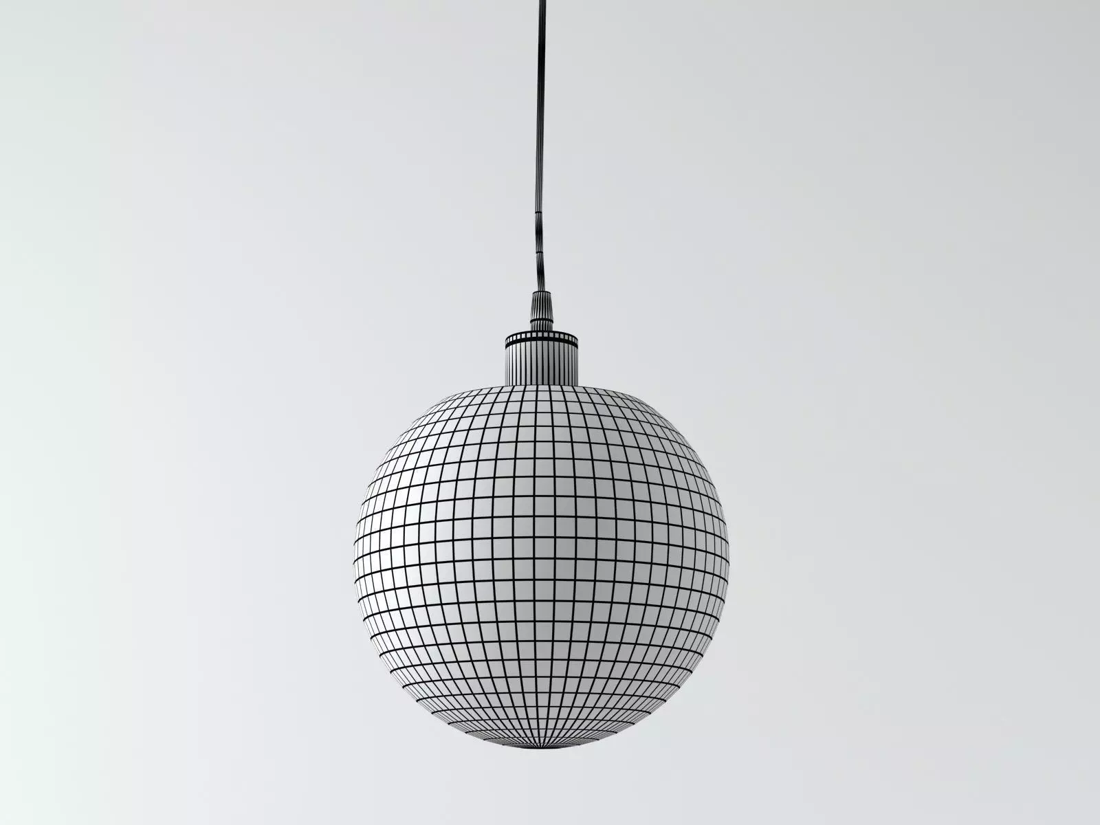 Selene three glass pendant lights 3D model_5