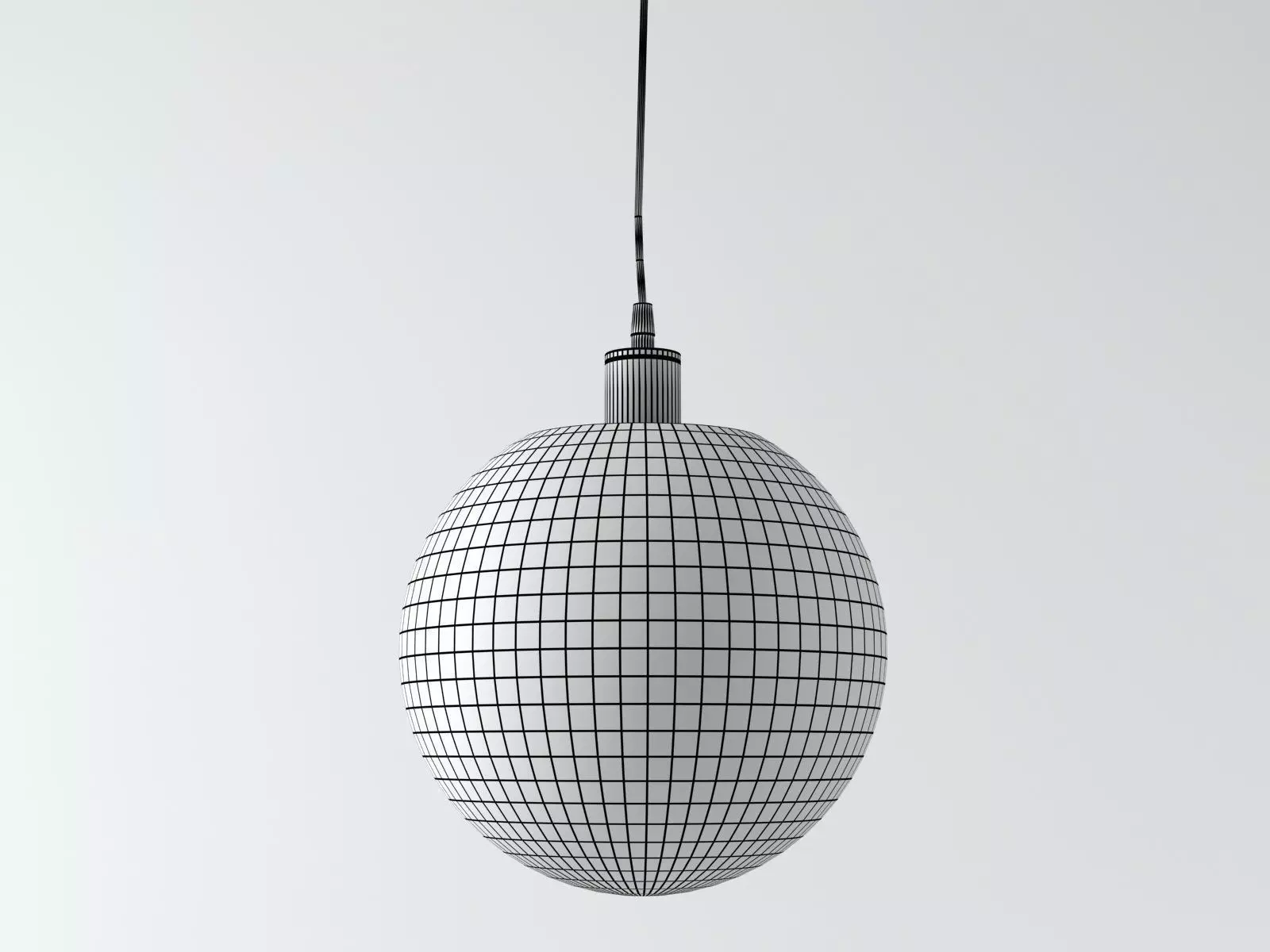 Selene three glass pendant lights 3D model_6
