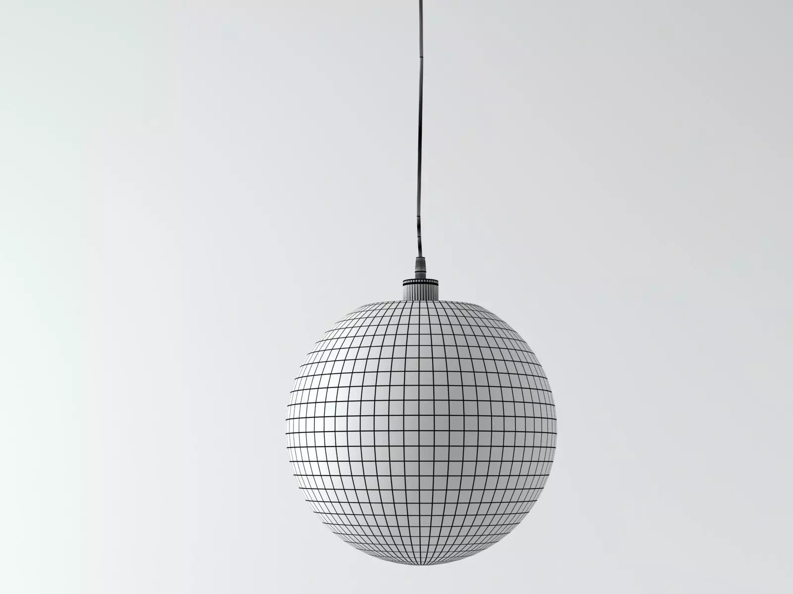 Selene three glass pendant lights 3D model_7