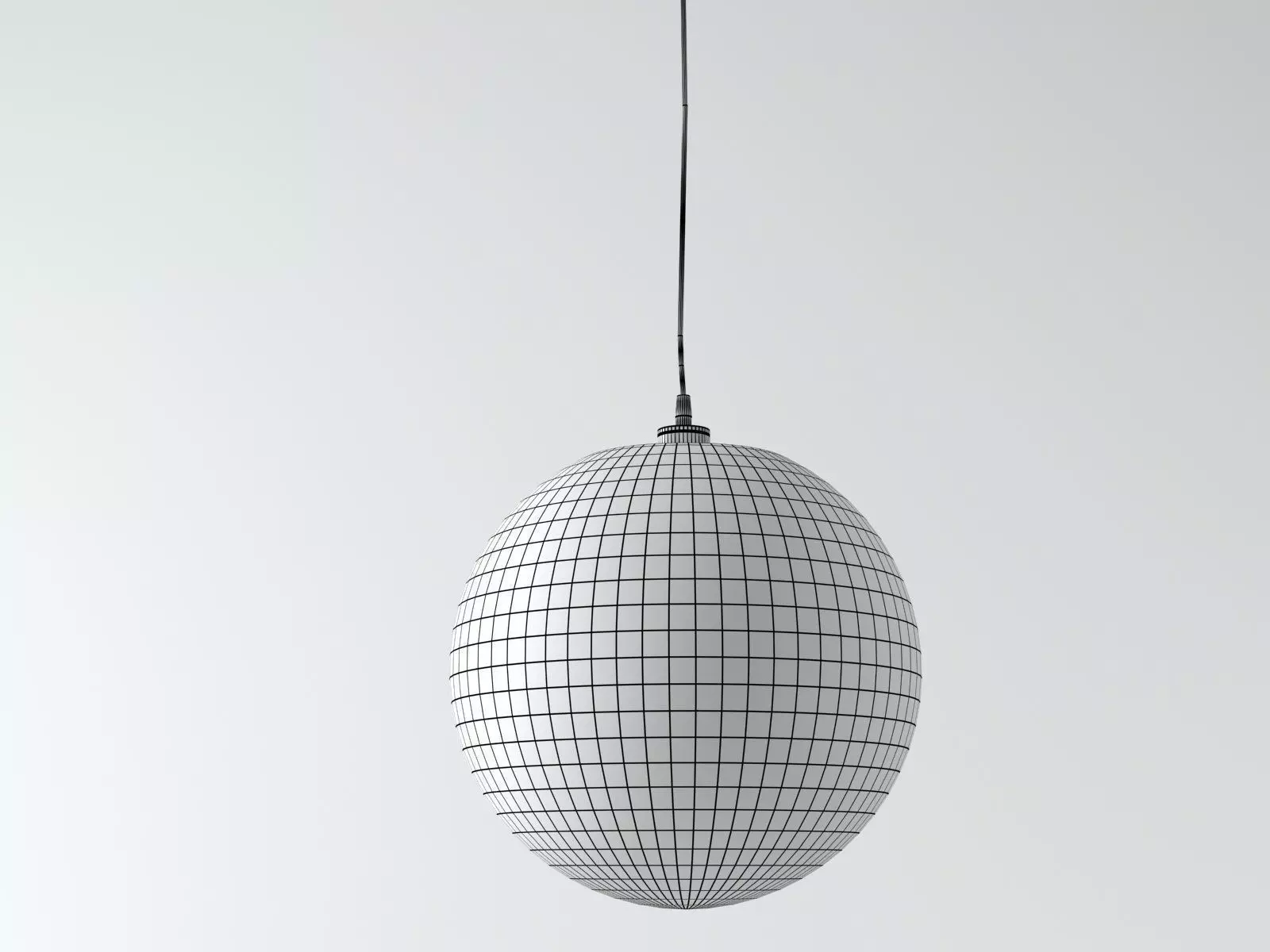 Selene three glass pendant lights 3D model_8