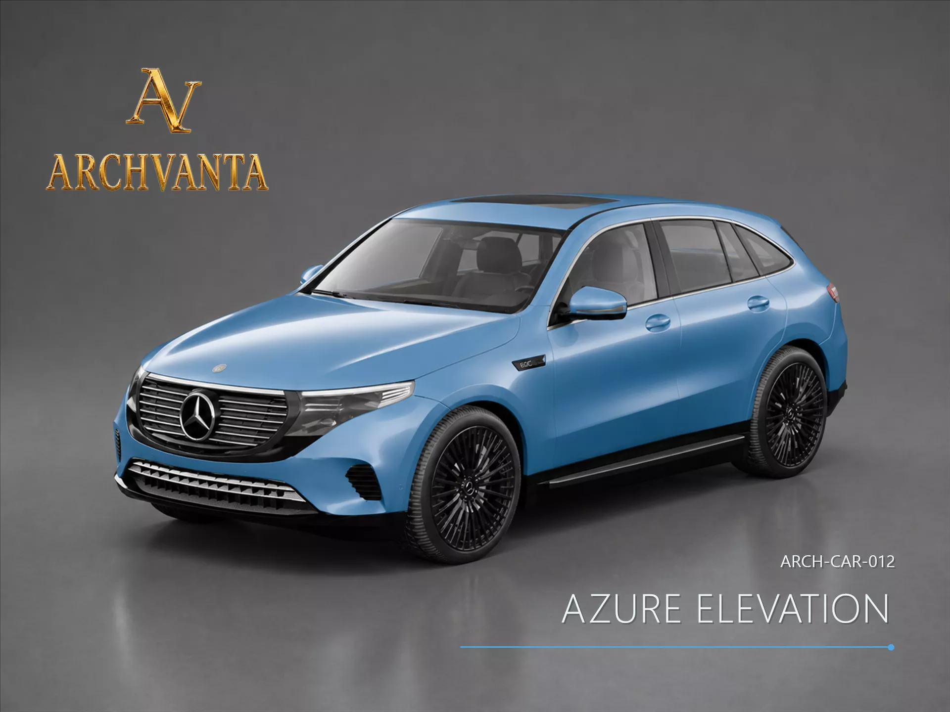Azure Elevation Luxury SUV - High Detail 3D Model 3D model