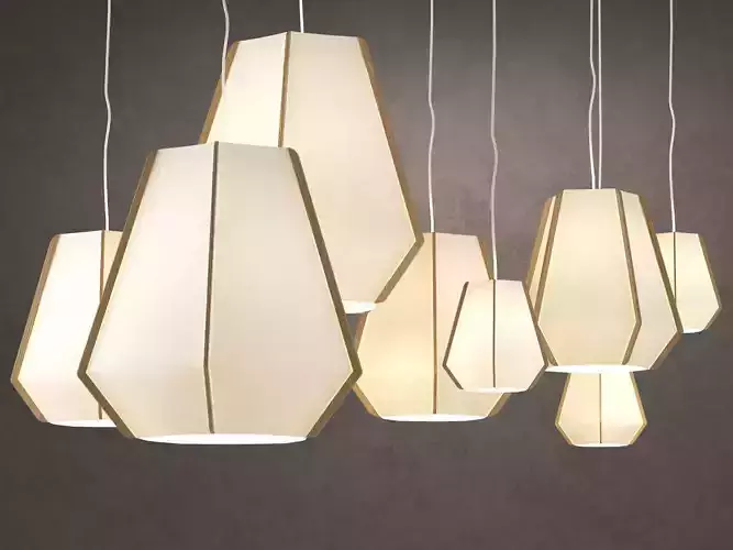 Lullaby six hanging lamps with shades