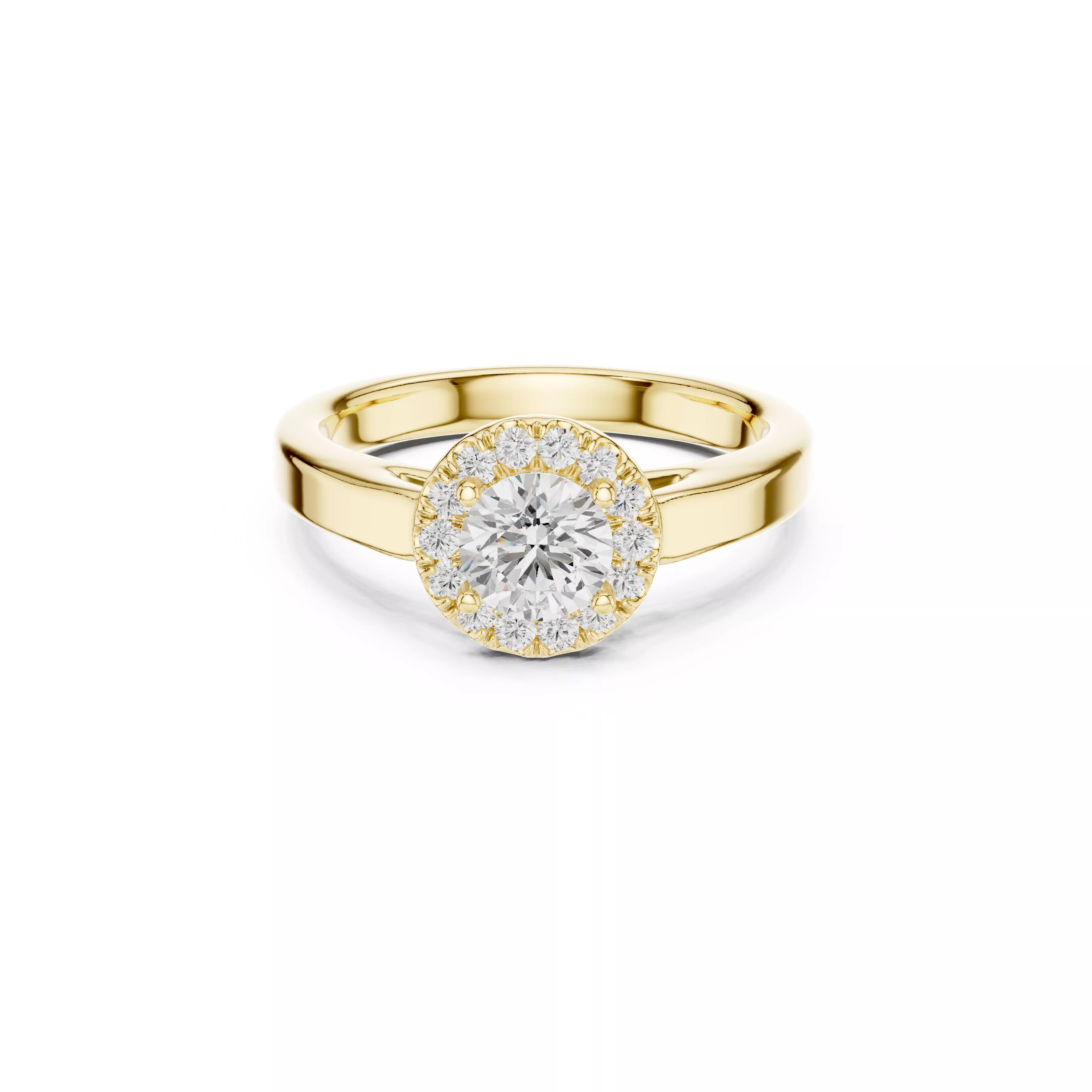 Delicate Custom Jewelry Diamond Ring Gold Band STL 3DM 0264 3D print model