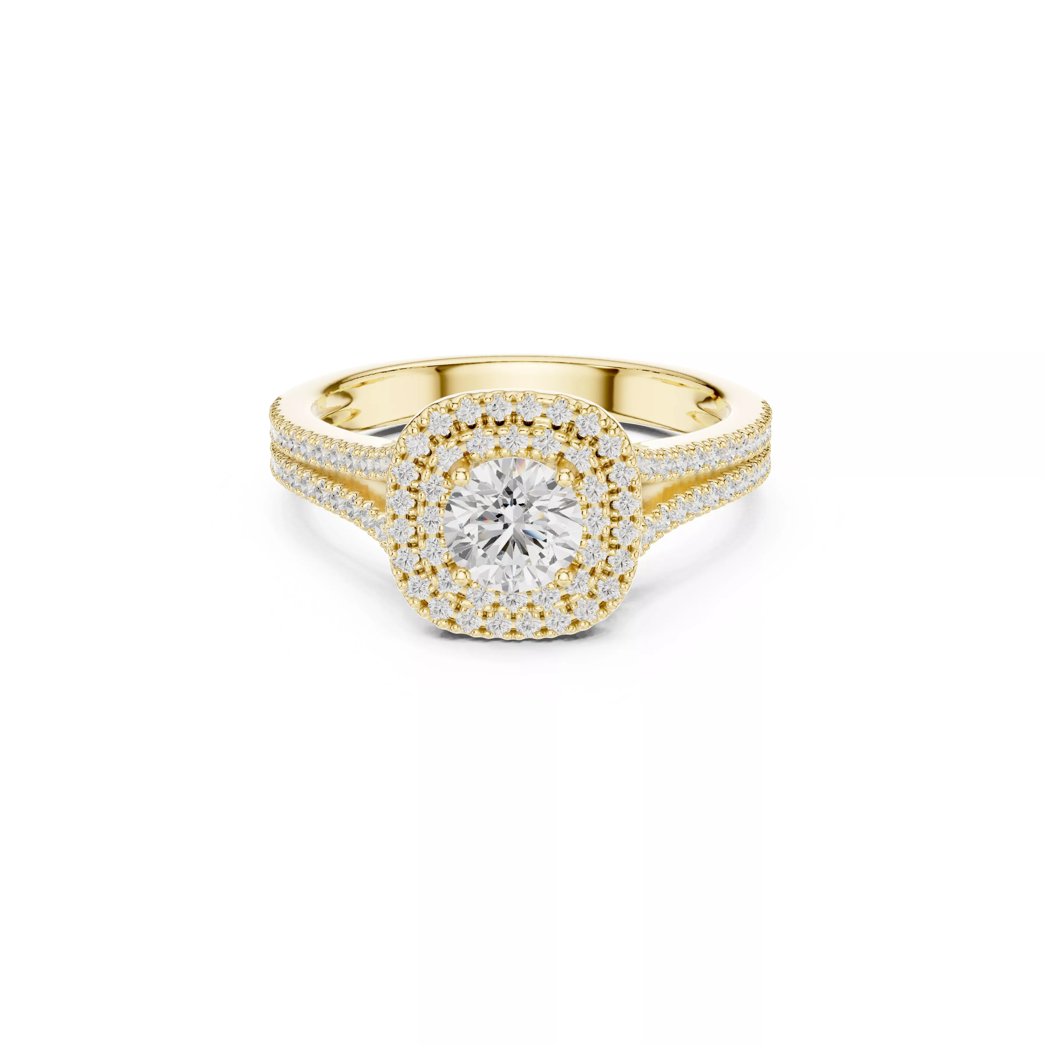Delicate Custom Jewelry Diamond Ring Gold Band STL 3DM 0253 3D print model