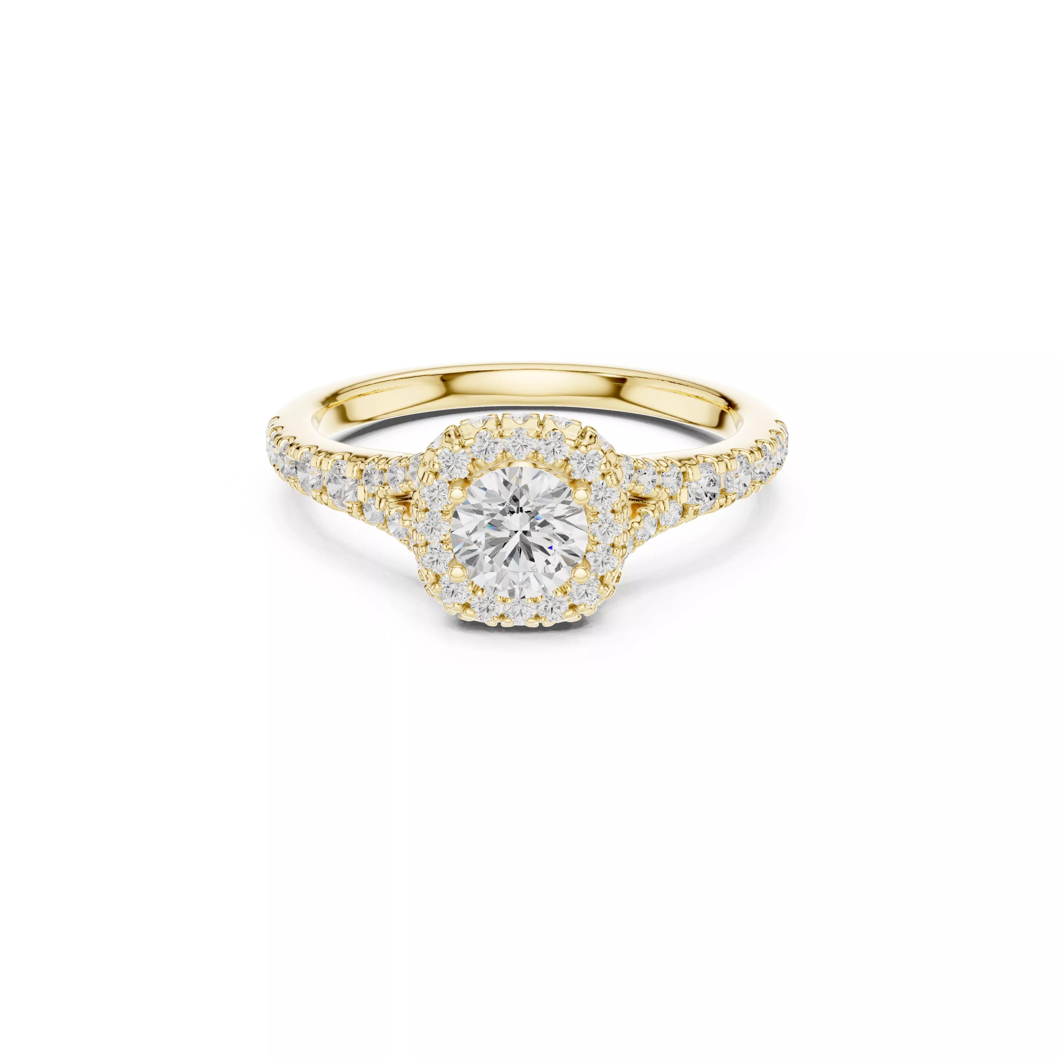 Delicate Custom Jewelry Diamond Ring Gold Band STL 3DM 0239 3D print model