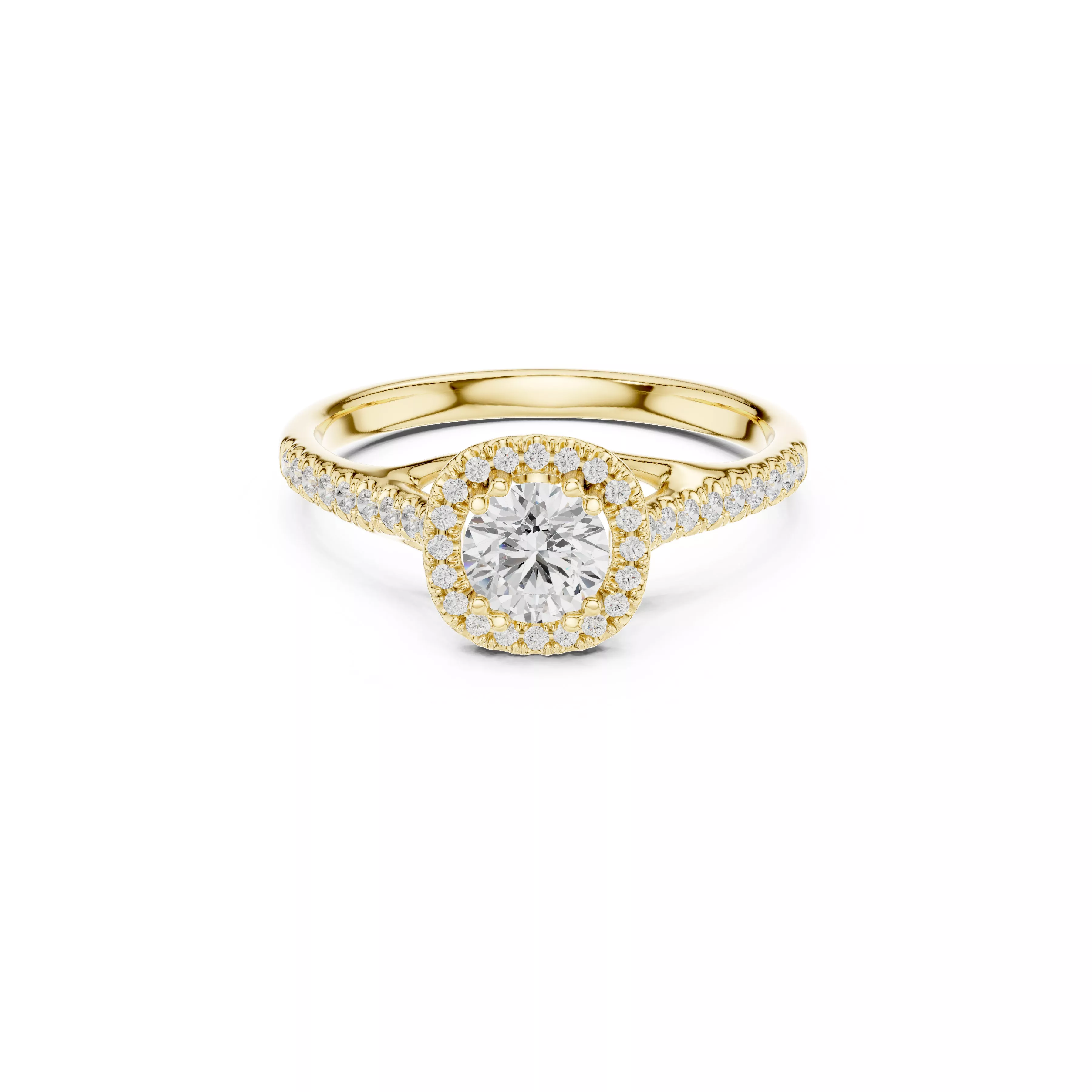 Delicate Custom Jewelry Diamond Ring Gold Band STL 3DM 0227 3D print model