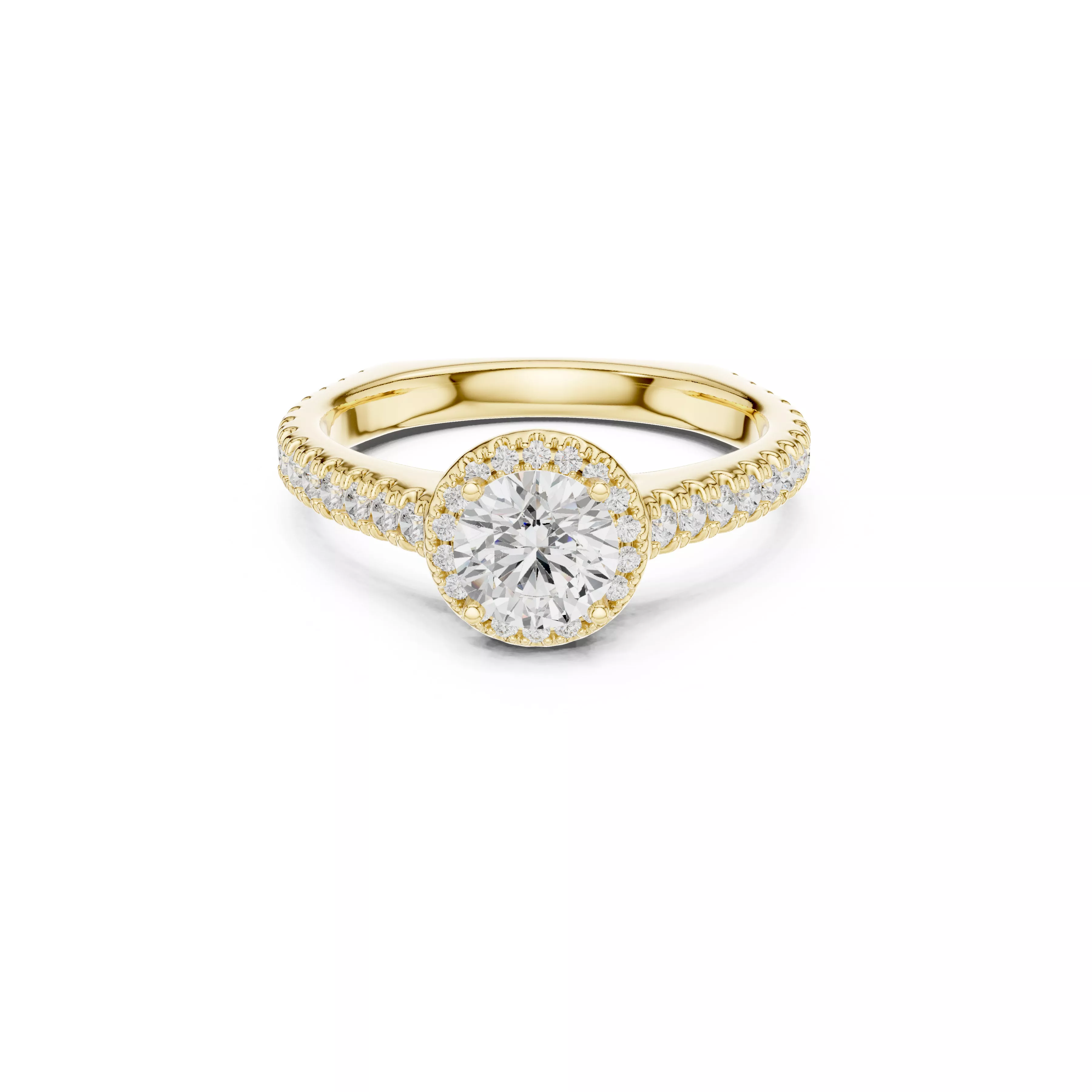 Delicate Custom Jewelry Diamond Ring Gold Band STL 3DM 0225 3D print model