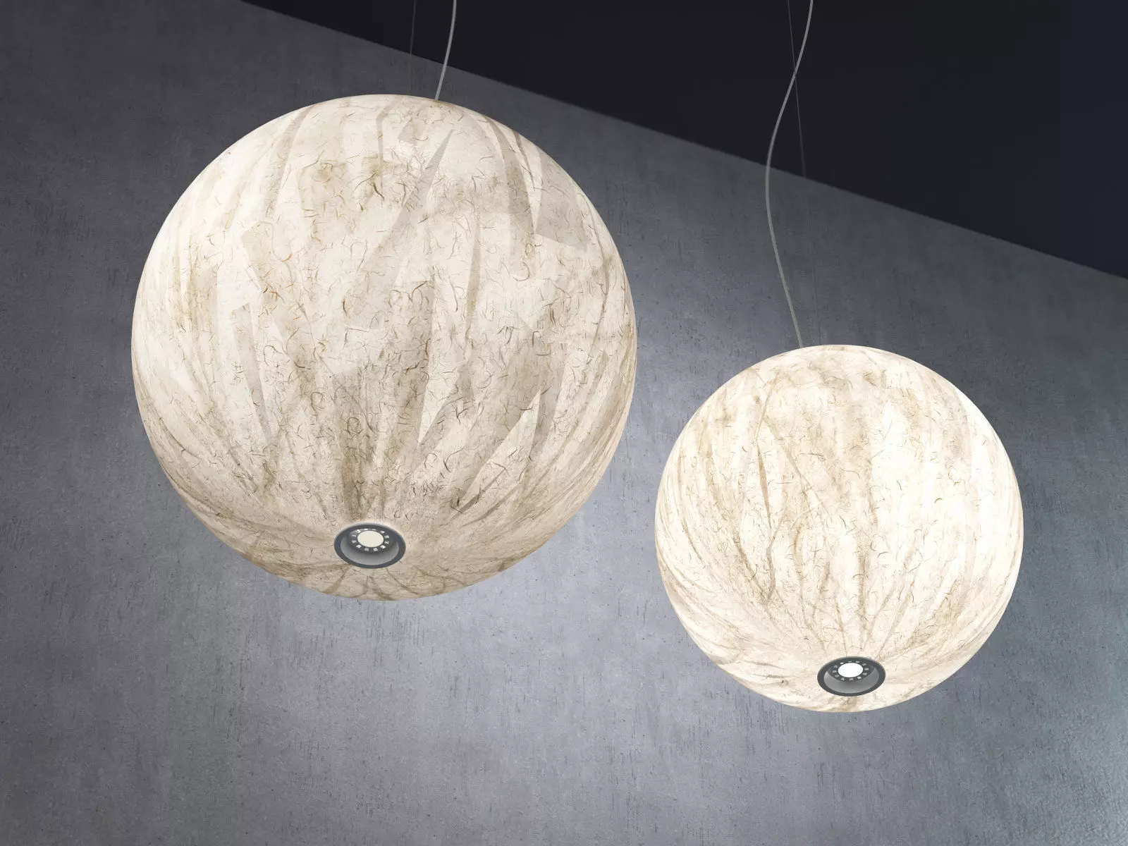 Moon pendant light with oval shape 3D model_3