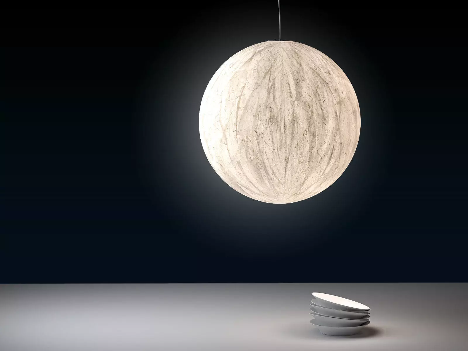 Moon pendant light with oval shape 3D model_0