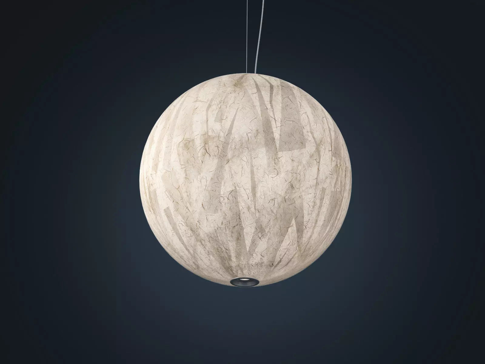 Moon pendant light with oval shape 3D model_1