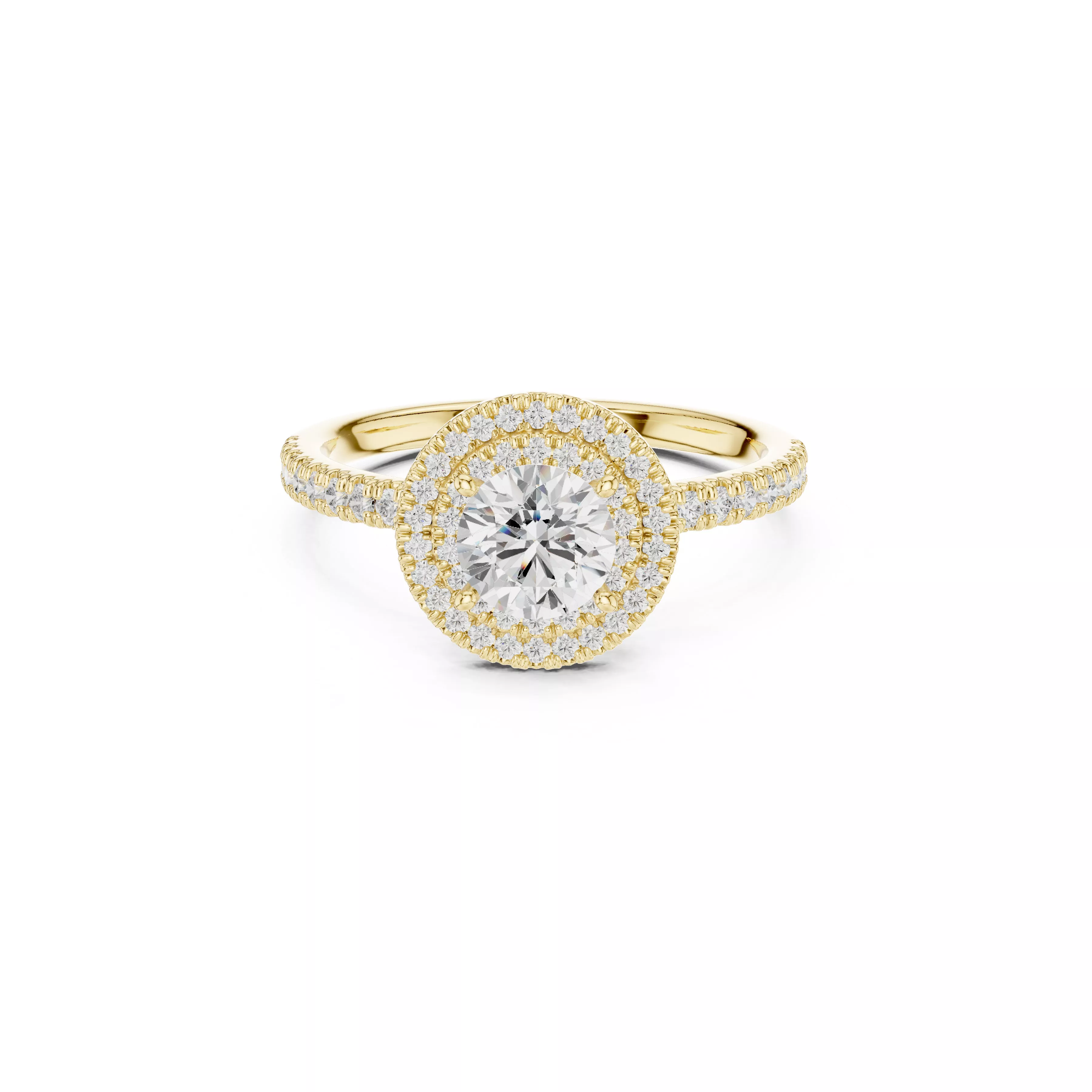 Delicate Custom Jewelry Diamond Ring Gold Band STL 3DM 0219 3D print model