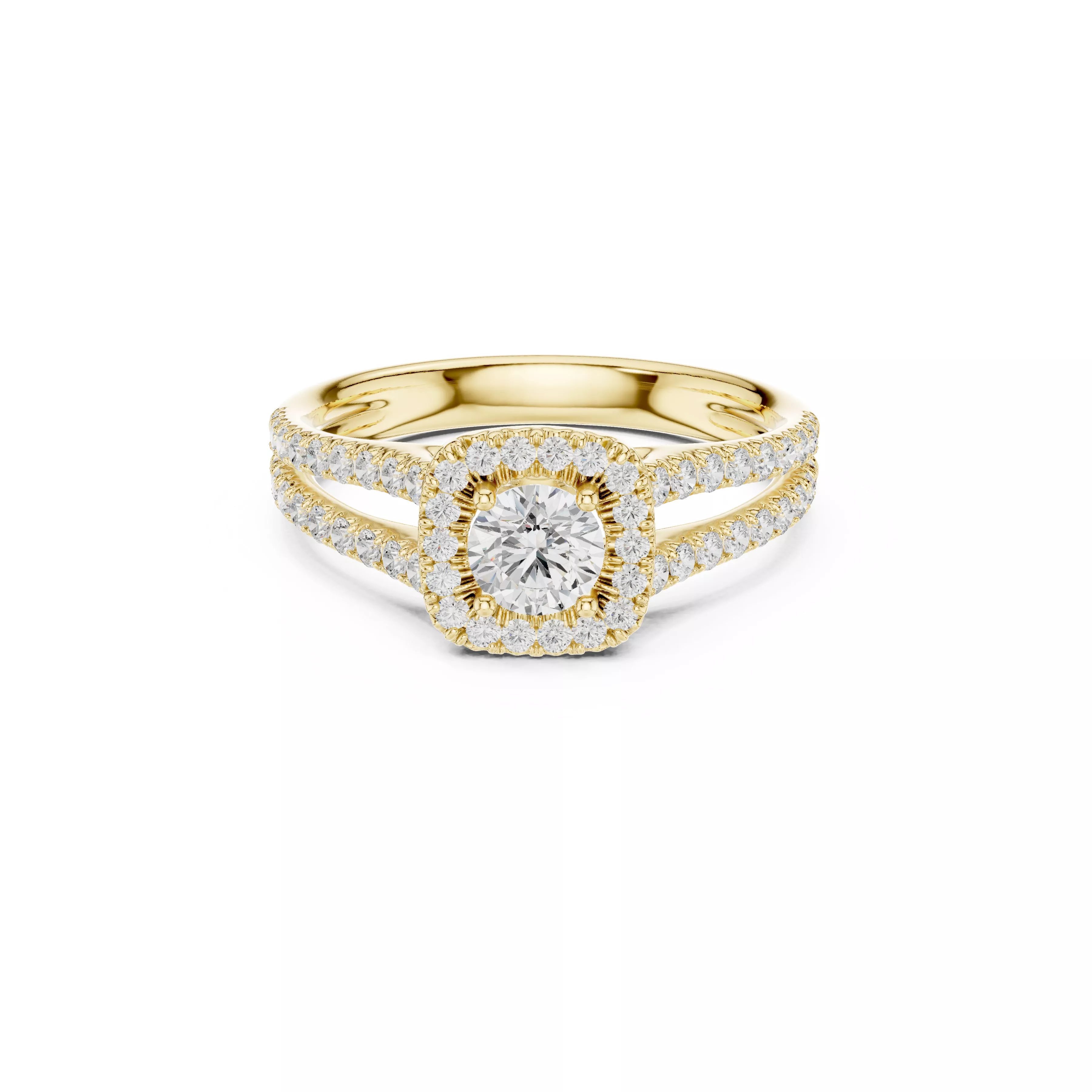 Delicate Custom Jewelry Diamond Ring Gold Band STL 3DM 0217 3D print model