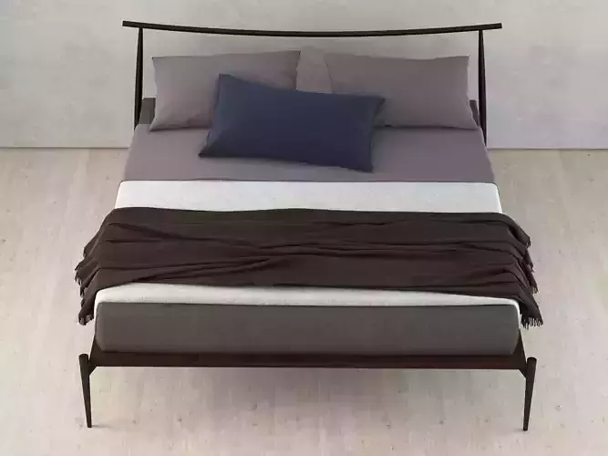 Orpheo modern bed with metal frame