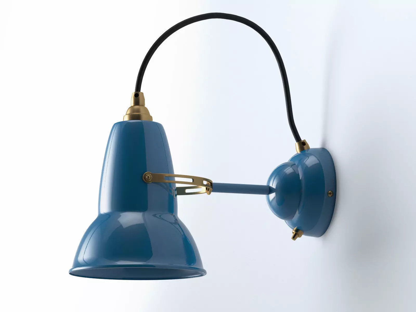 Duo wall lamp with brass fittings 3D model_7