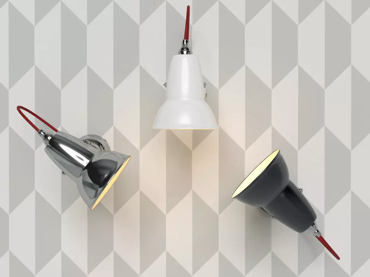 Duo wall lamp with brass fittings 3D model_8