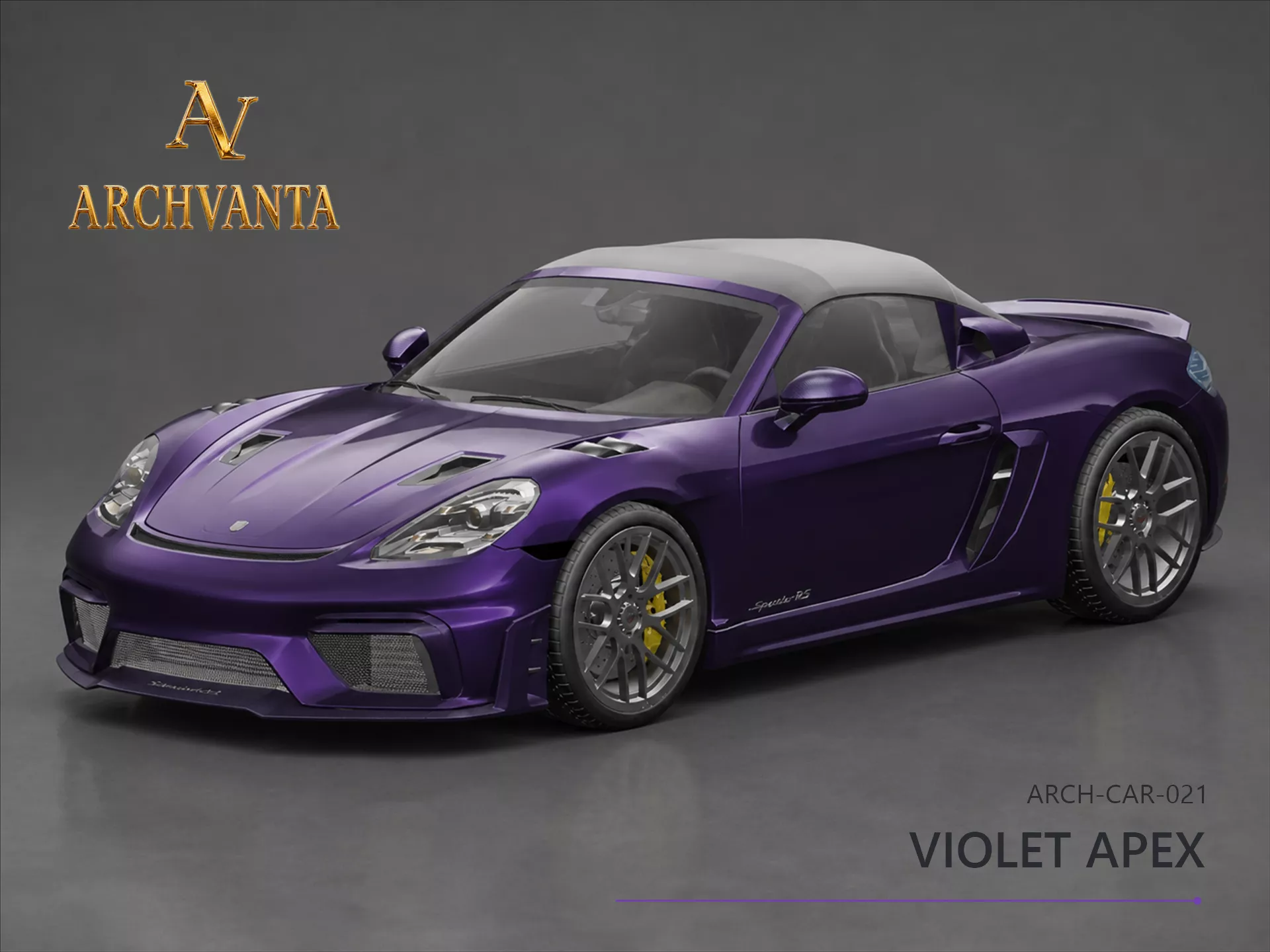 Violet Apex Performance Roadster - High Detail 3D Model 3D model