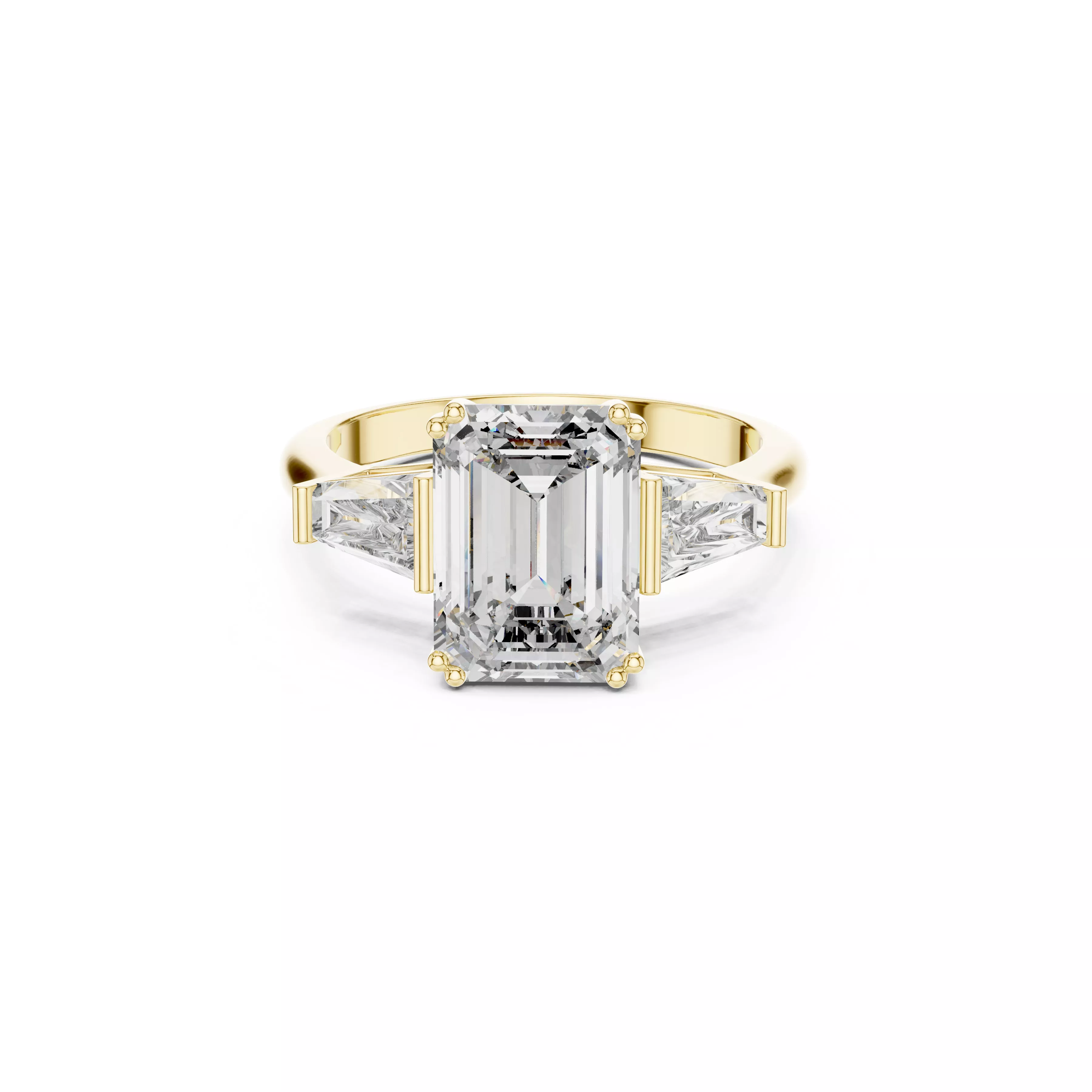 Delicate Custom Jewelry Diamond Ring Gold Band STL 3DM 0047 3D print model