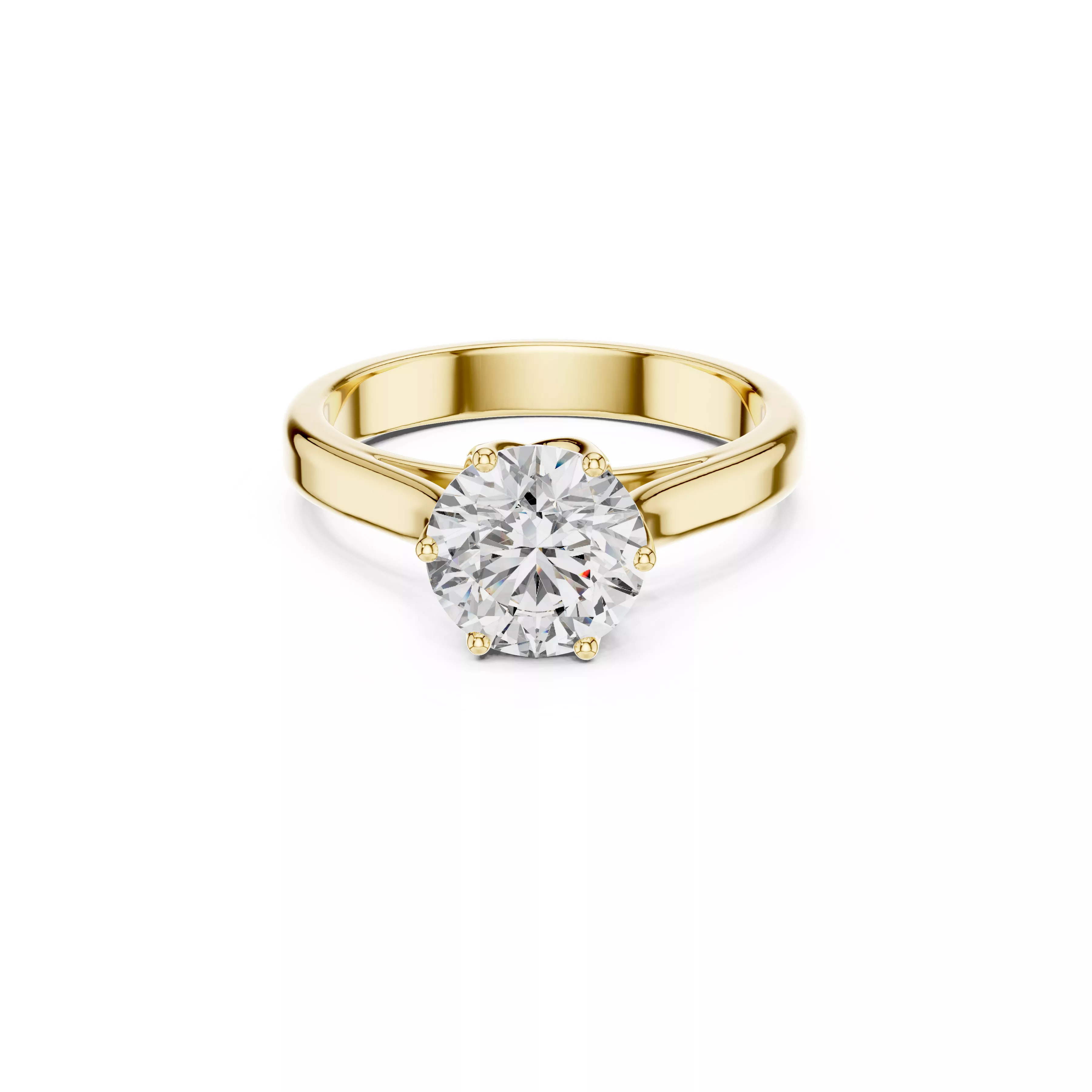 Delicate Custom Jewelry Diamond Ring Gold Band STL 3DM 0037 3D print model
