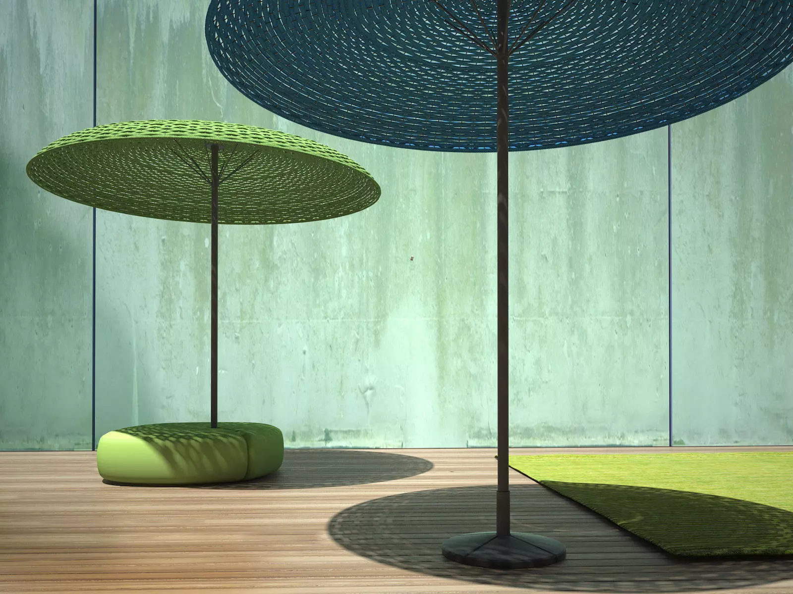 Mogambo umbrella on table 3D model_0
