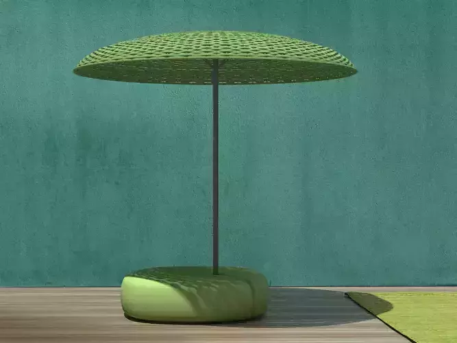 Mogambo umbrella on table