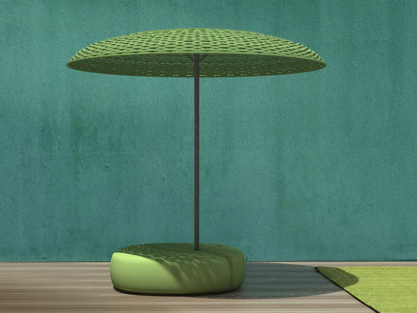 Mogambo umbrella on table 3D model_1
