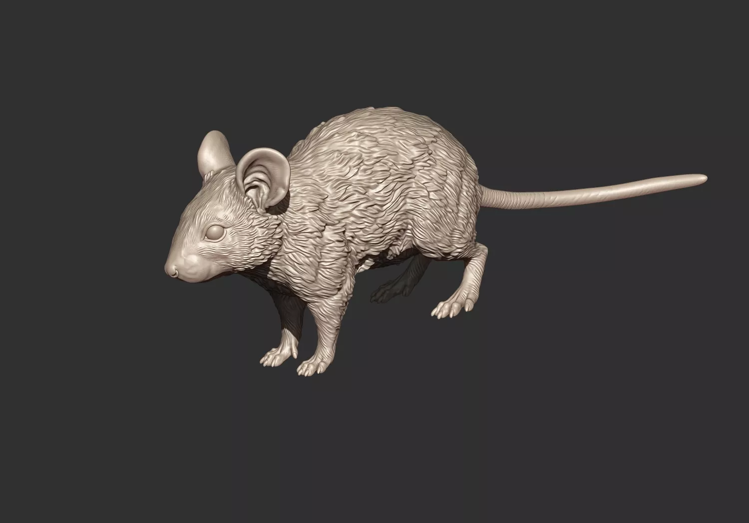 Mouse sculpture stl 3d printable model 3D print model