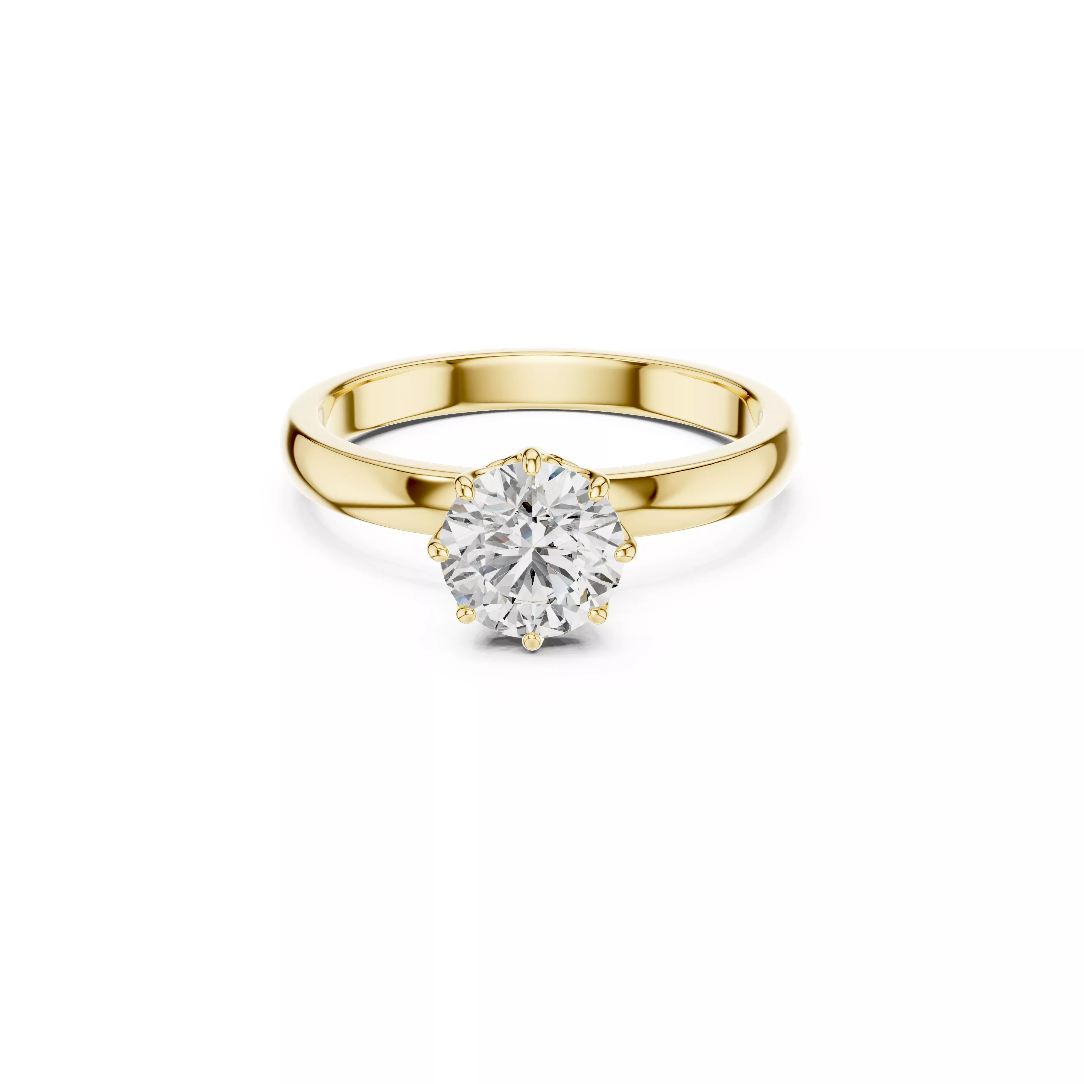 Delicate Custom Jewelry Diamond Ring Gold Band STL 3DM 0002 3D print model