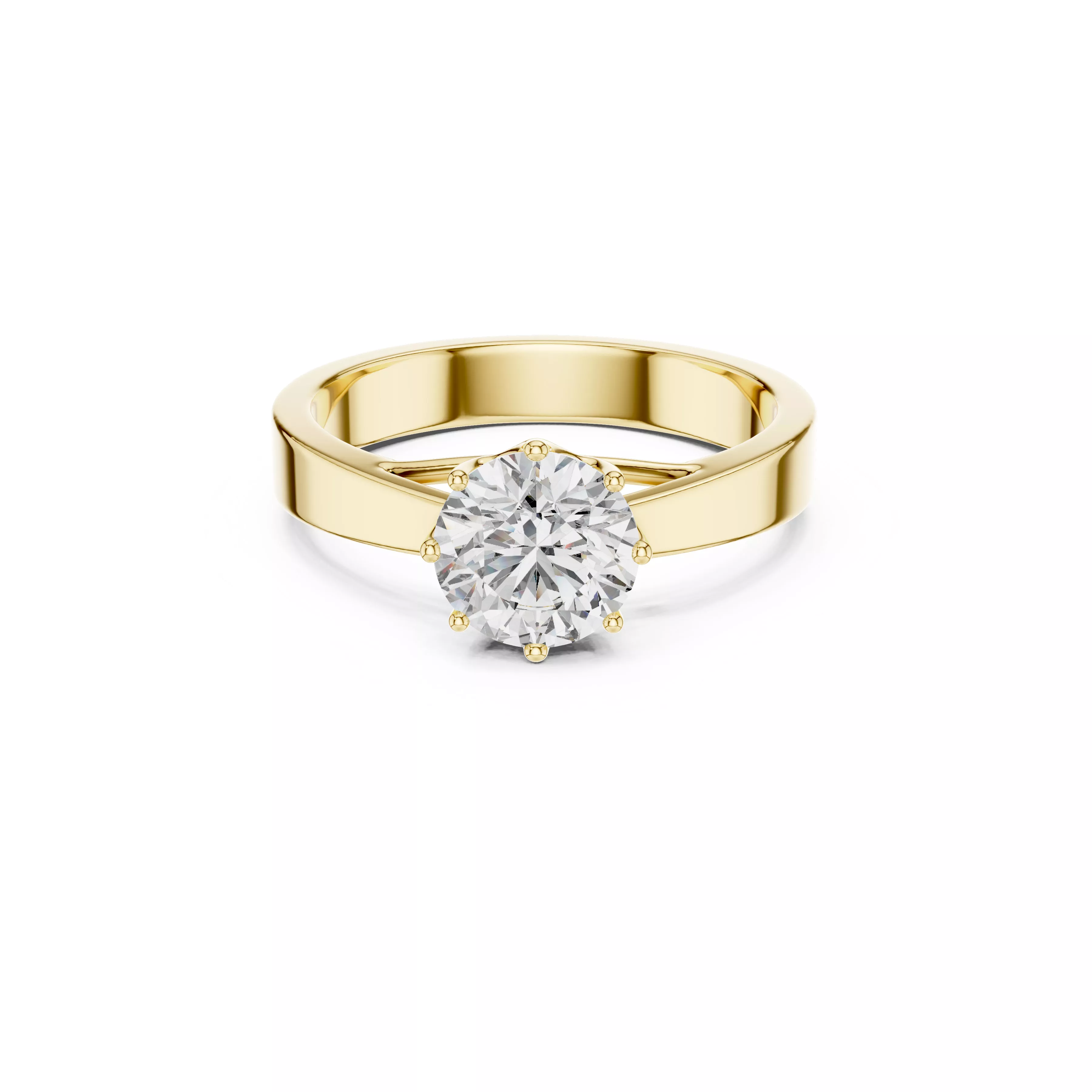 Delicate Custom Jewelry Diamond Ring Gold Band STL 3DM 0001 3D print model