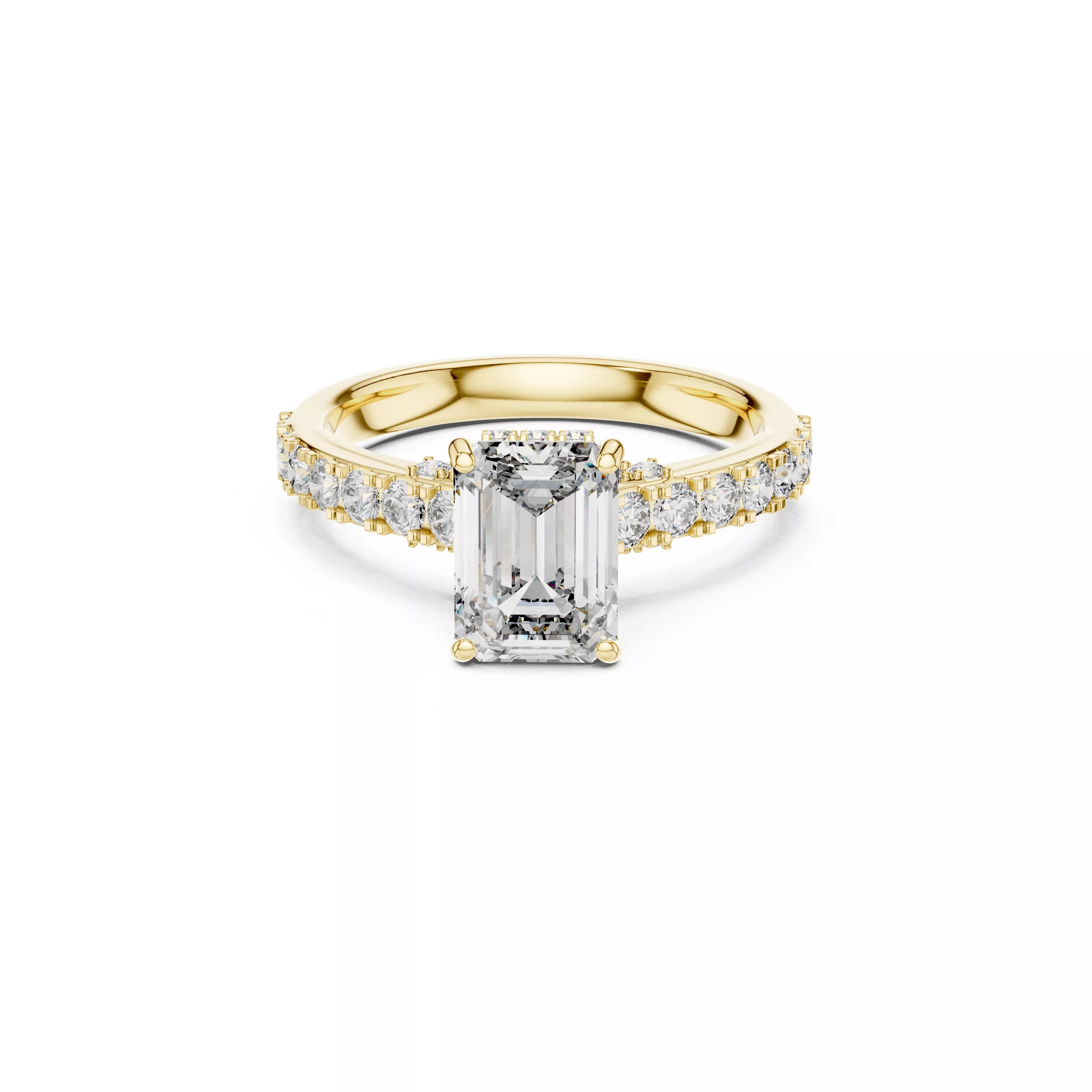 Delicate Custom Jewelry Diamond Ring Gold Band STL 3DM 0172 3D print model