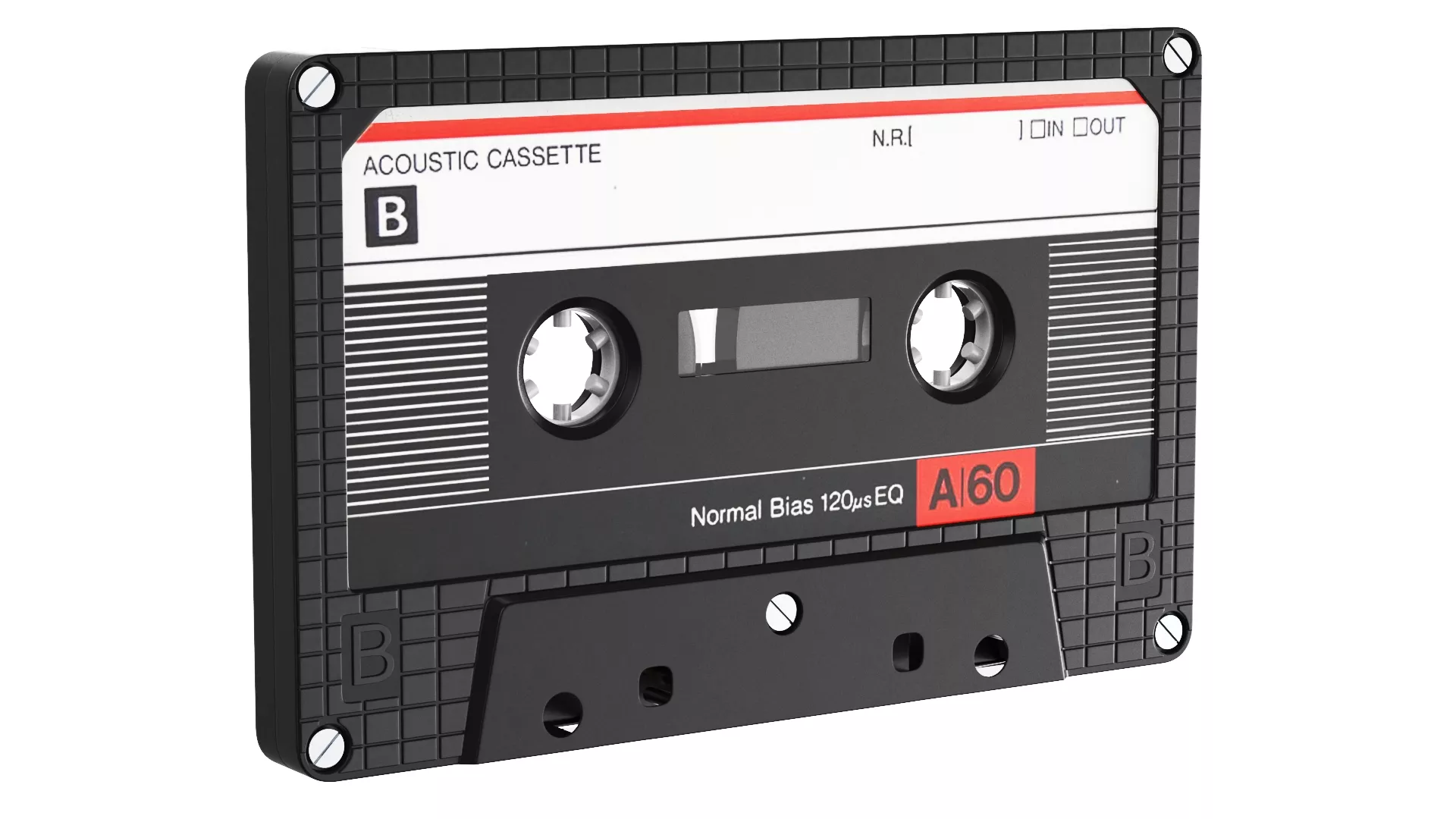 Detailed Cassette Tape 3D model