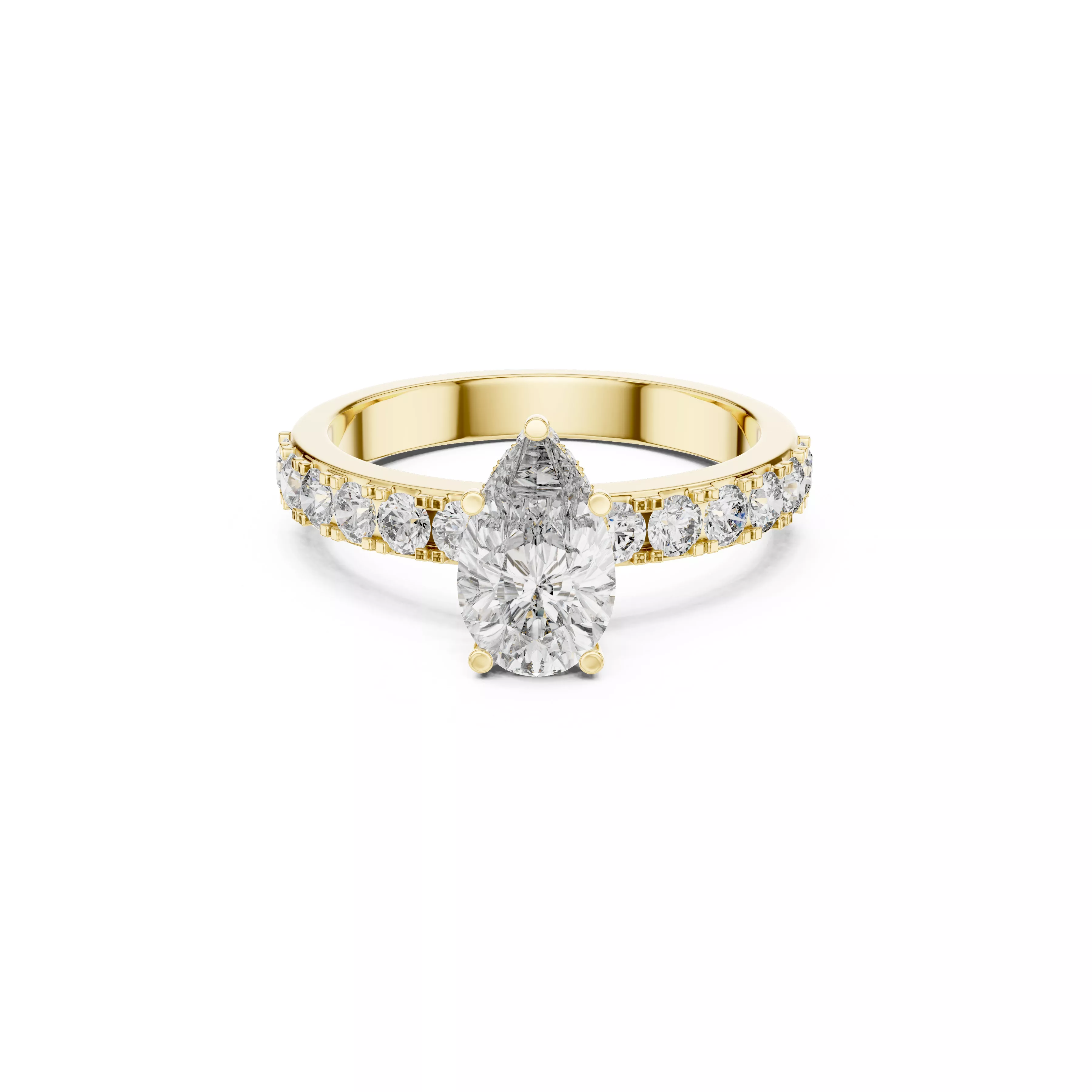 Delicate Custom Jewelry Diamond Ring Gold Band STL 3DM 0173 3D print model
