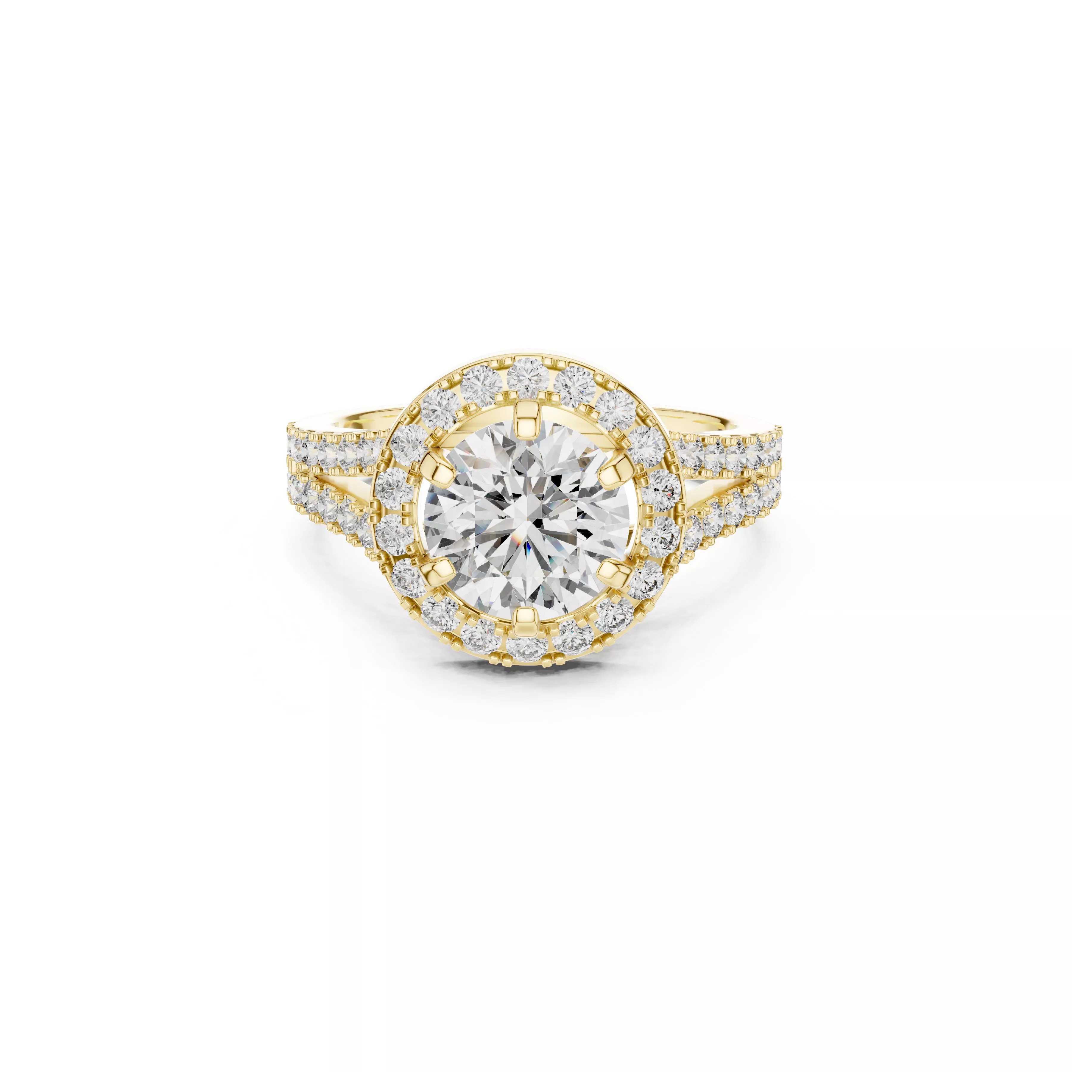 Delicate Custom Jewelry Diamond Ring Gold Band STL 3DM 0176 3D print model