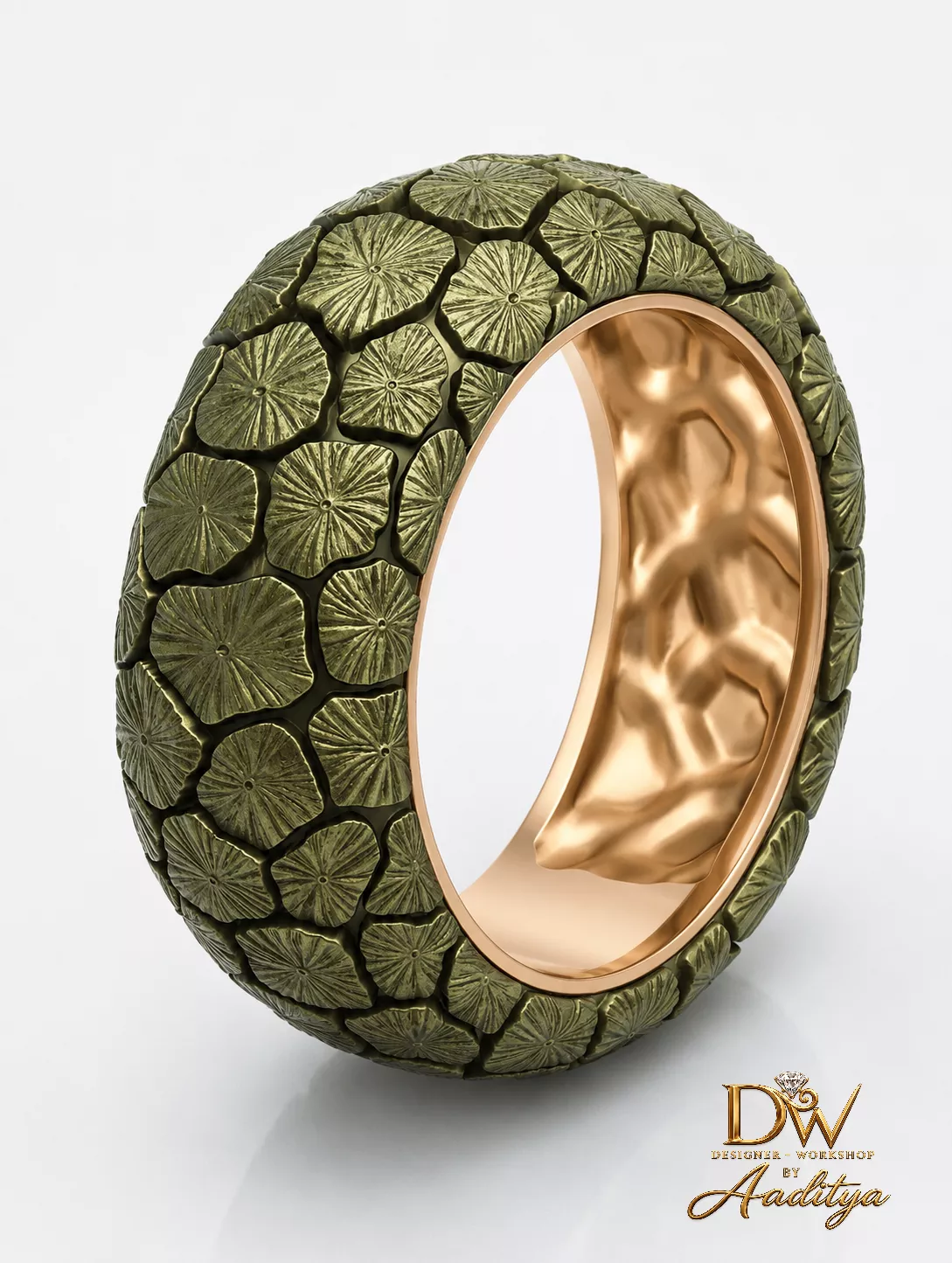 Nugget Botanical Bloom Floral Ring 3D print model