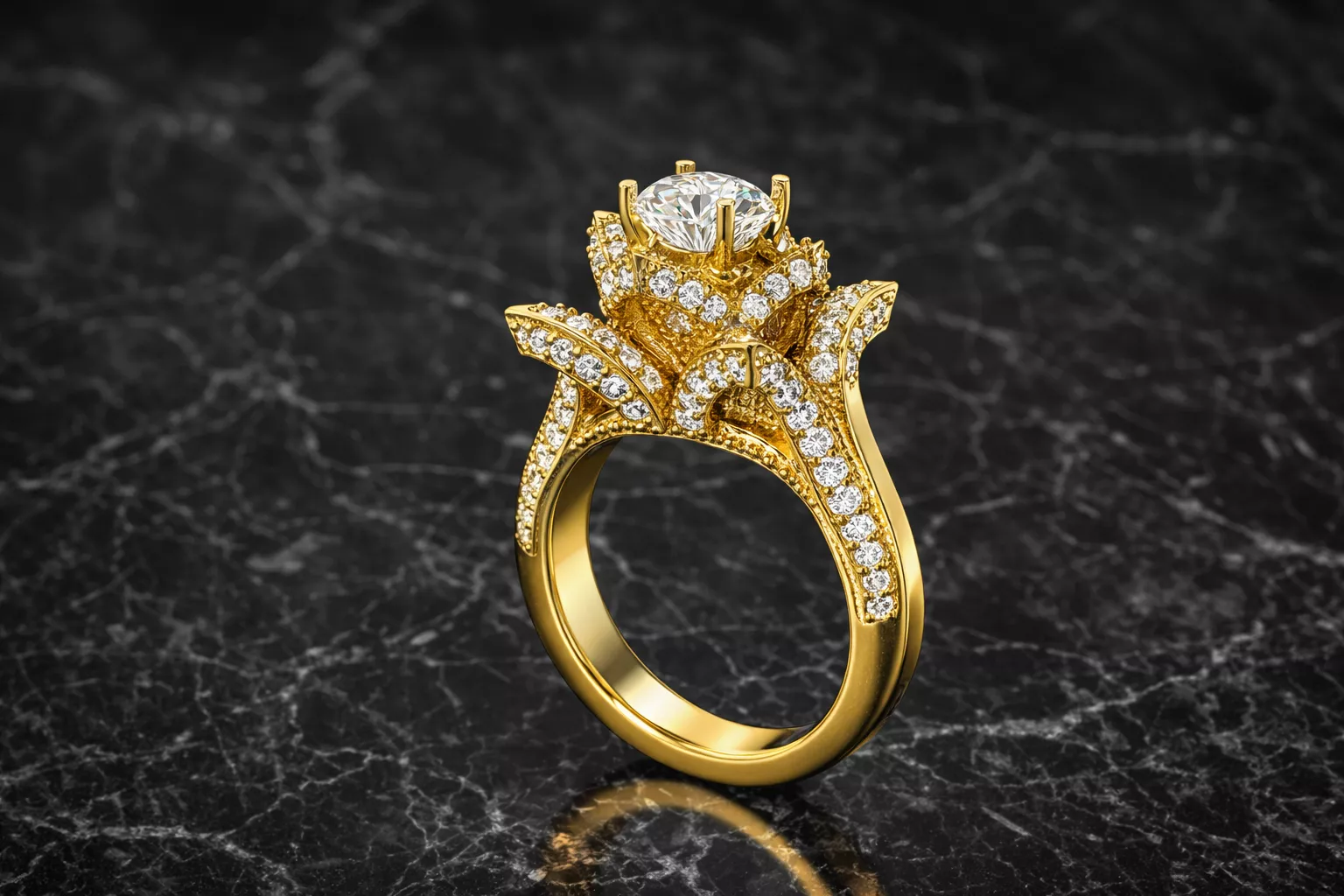 Ring Gold Diamonds 3d model 3D print model