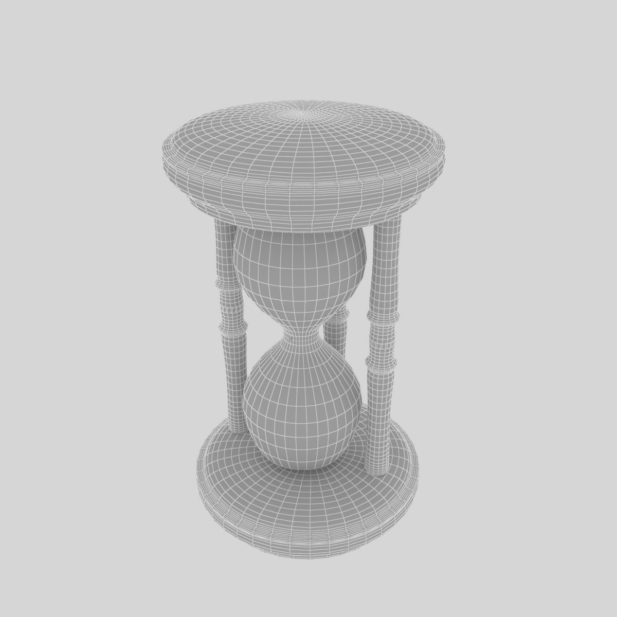 Hourglass sand Low-poly 3D model_4
