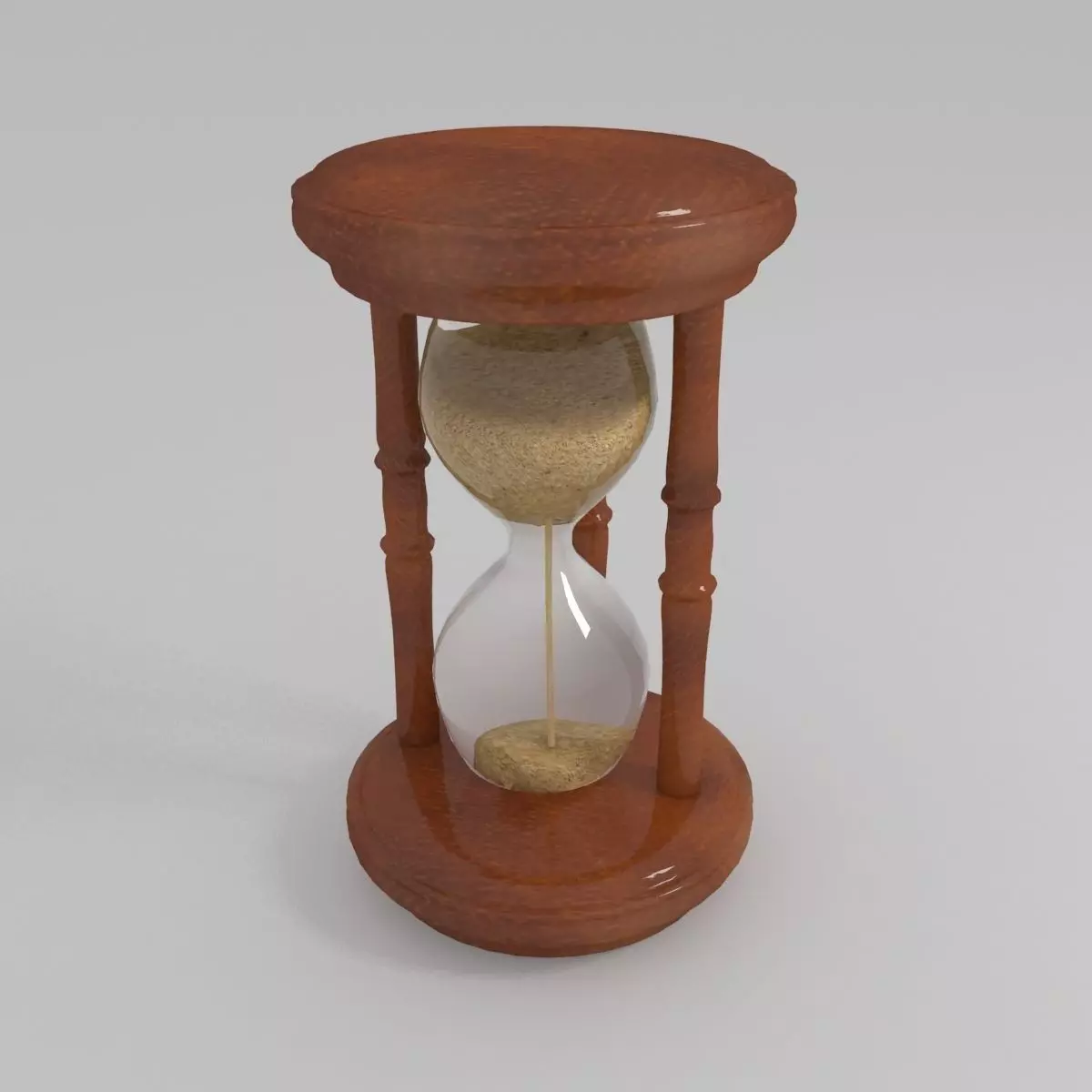 Hourglass sand Low-poly 3D model_0