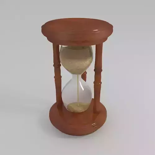 Hourglass sand Low-poly 3D model