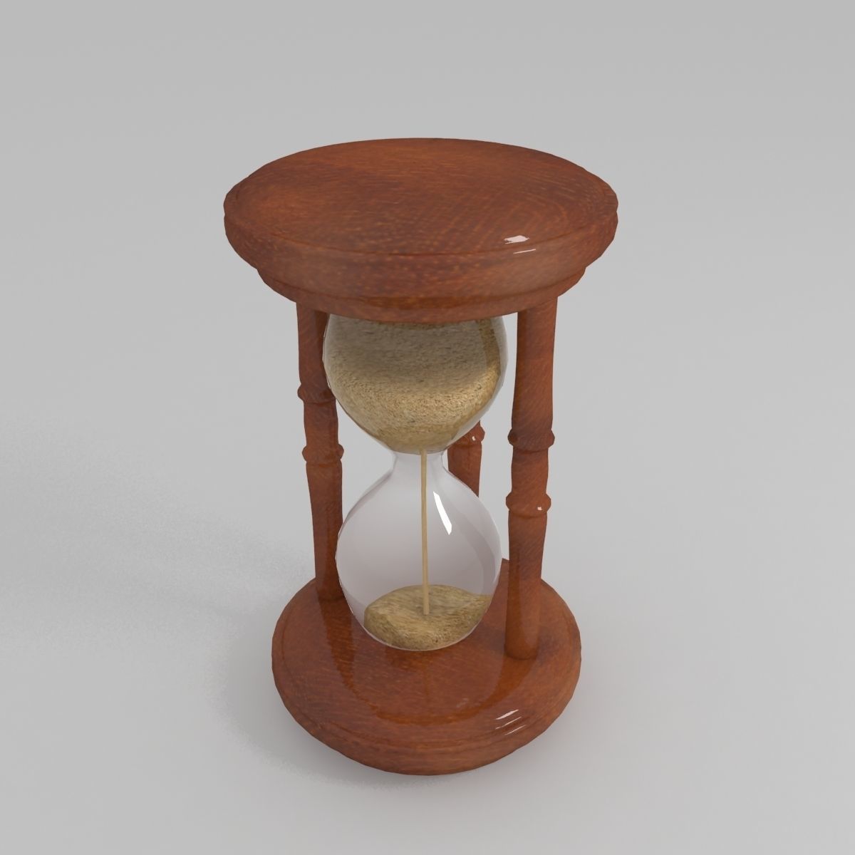 Hourglass sand Low-poly 3D model_1