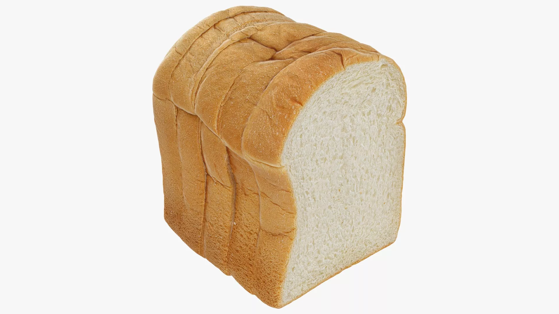 Sliced Bread Pack Low-poly 3D model