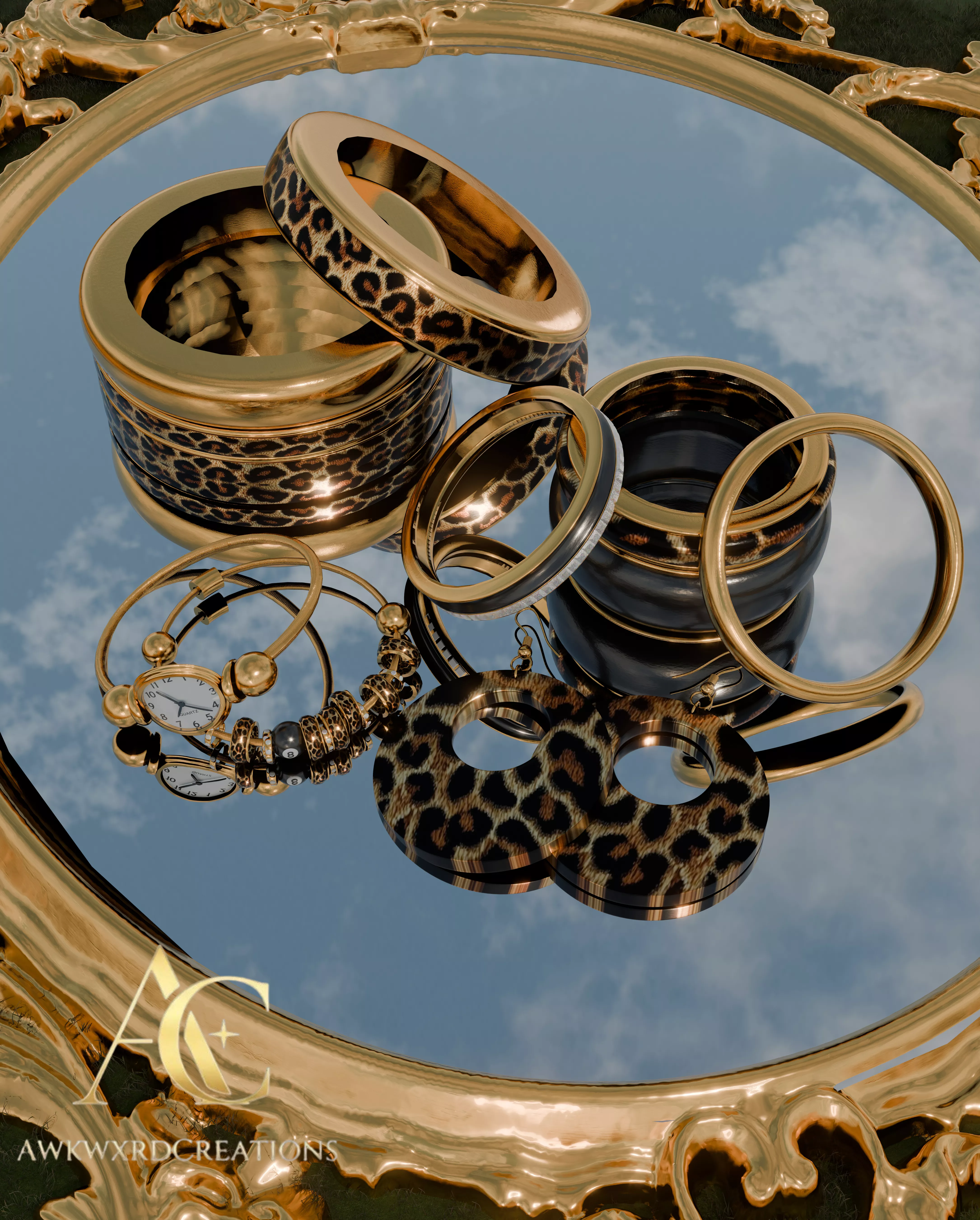 Catwalk Chic Jewelry Set 3D model
