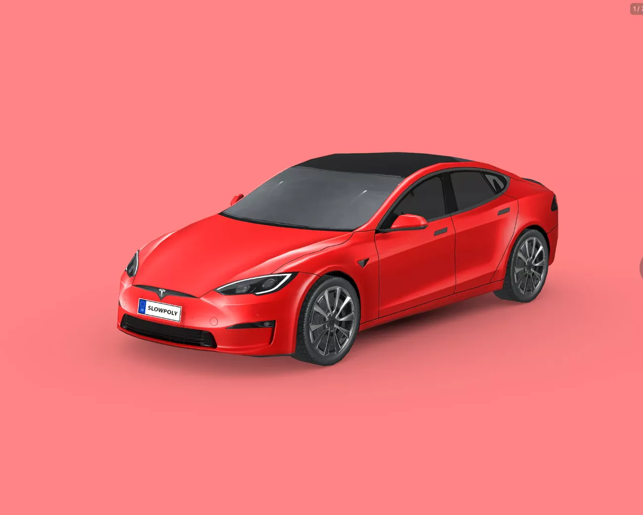 Tesla model S Plaid 2023 3D print model