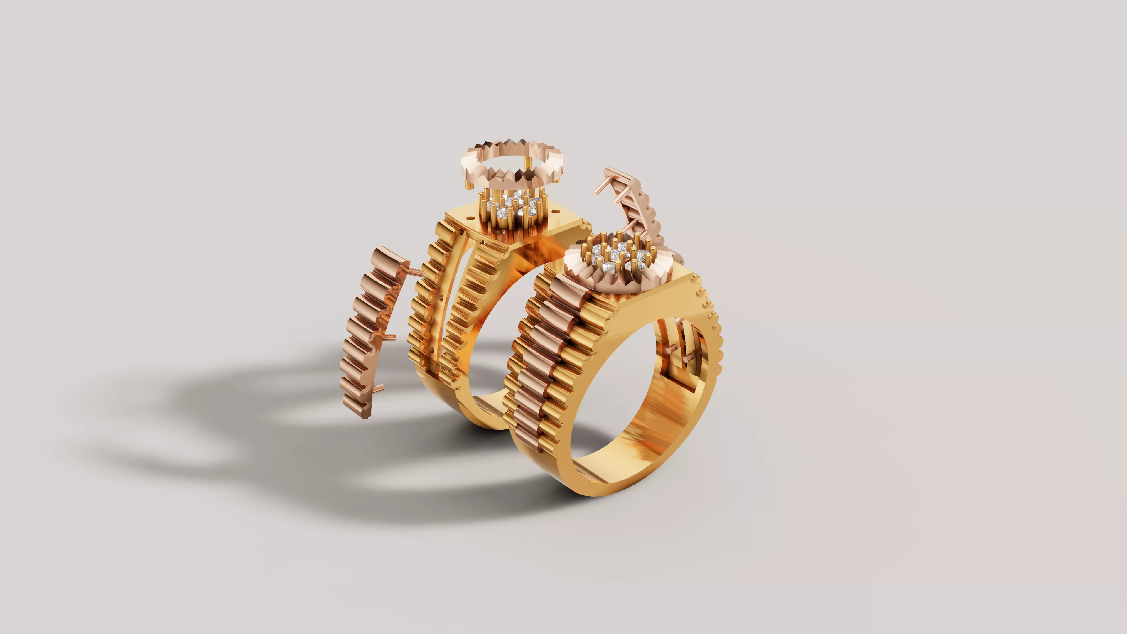 Rolex Ring with different styles and shapes 3D print model