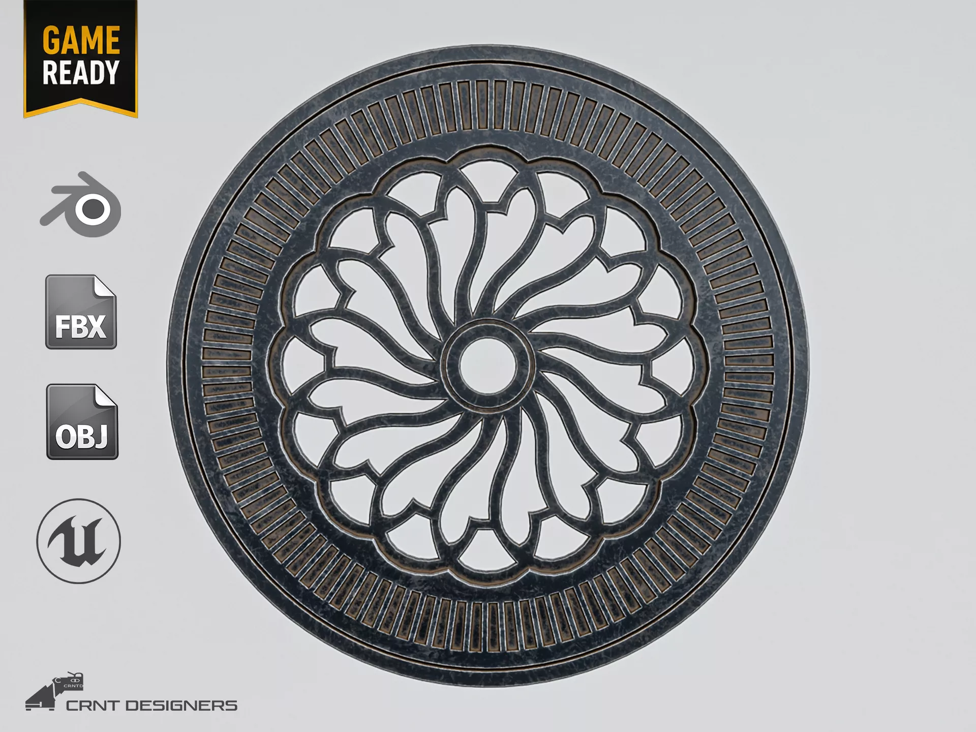 Drainage Manhole Cover - Sewer Inspection Hatch Low-poly 3D model
