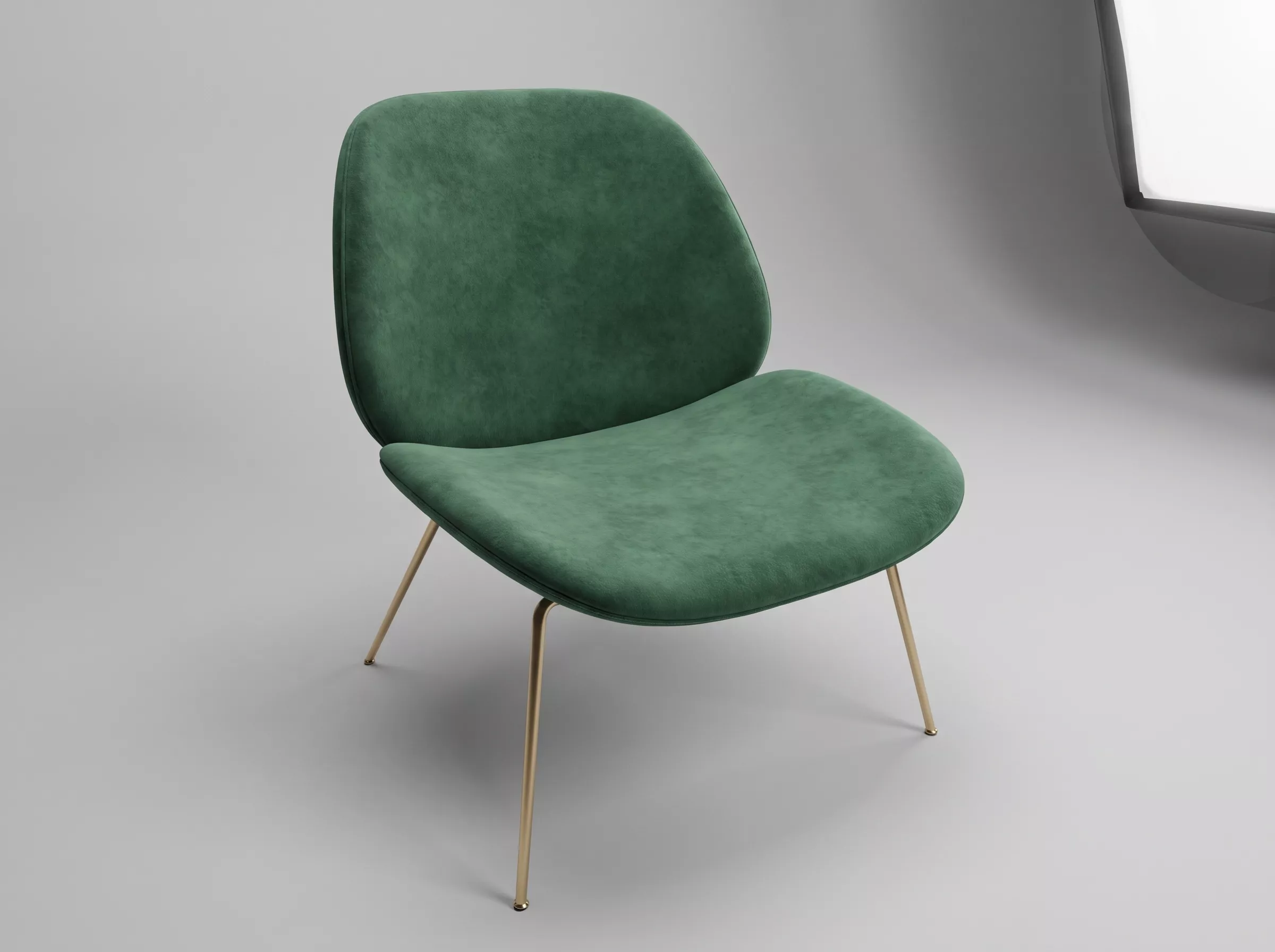 Modern Upholstered Dining Chair 3D Model Low-poly 3D model
