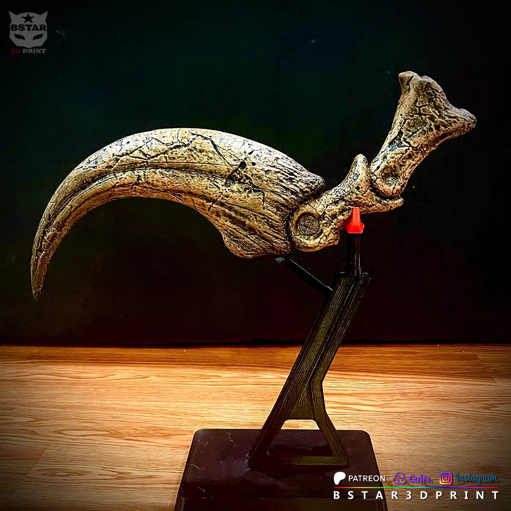 Moveable Dinosaur Claw - Articulated Fossil Decoration 3D print model