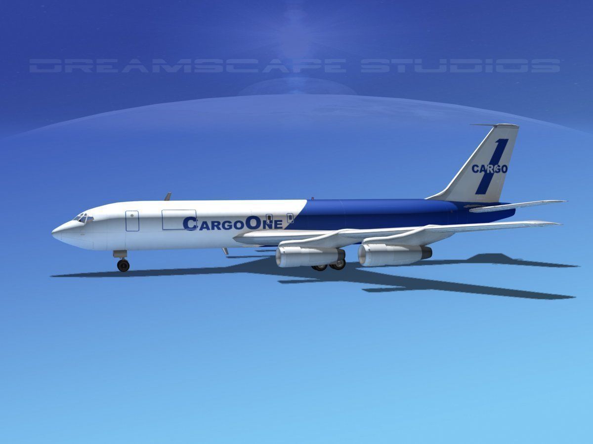 Boeing 707 Cargo One 3D model_2